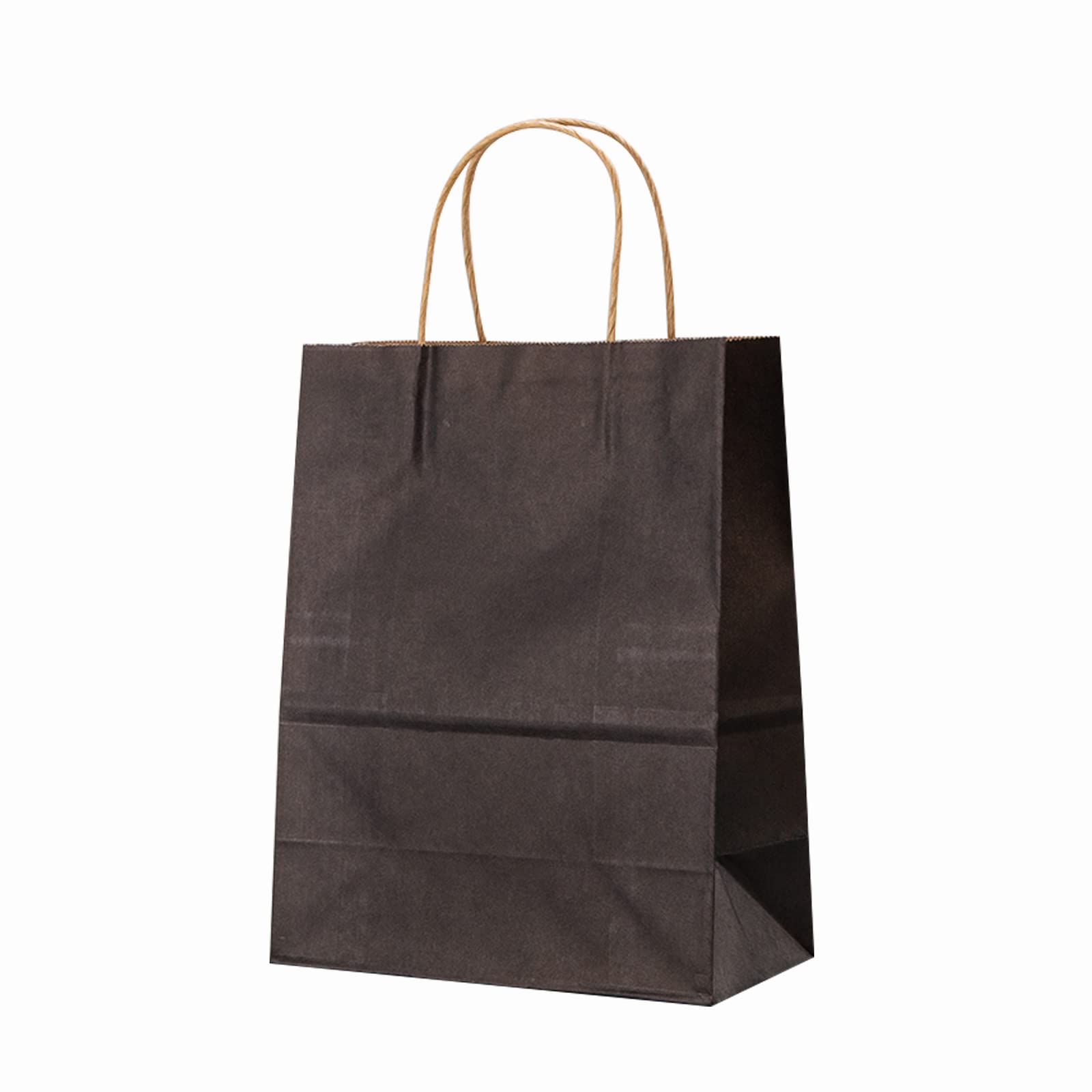 100 Pcs Kraft Paper Gift Bags with Handles - 10x5x13 Inches (26x12x33cm) - Eco-Friendly Retail Packaging, Party Favors & Holiday Gift Bags for Grocery, Lunch, Fruits, Kids Parties, Arts & Crafts - Perfect for Christmas, Birthdays and Festive Celebrations