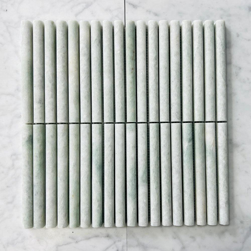 Athena Round Ming Green 12x12 Inch Honed Marble Mosaic Tile - 15 Sheets for Bathroom Floor, Kitchen Backsplash & Shower Wall Decor
