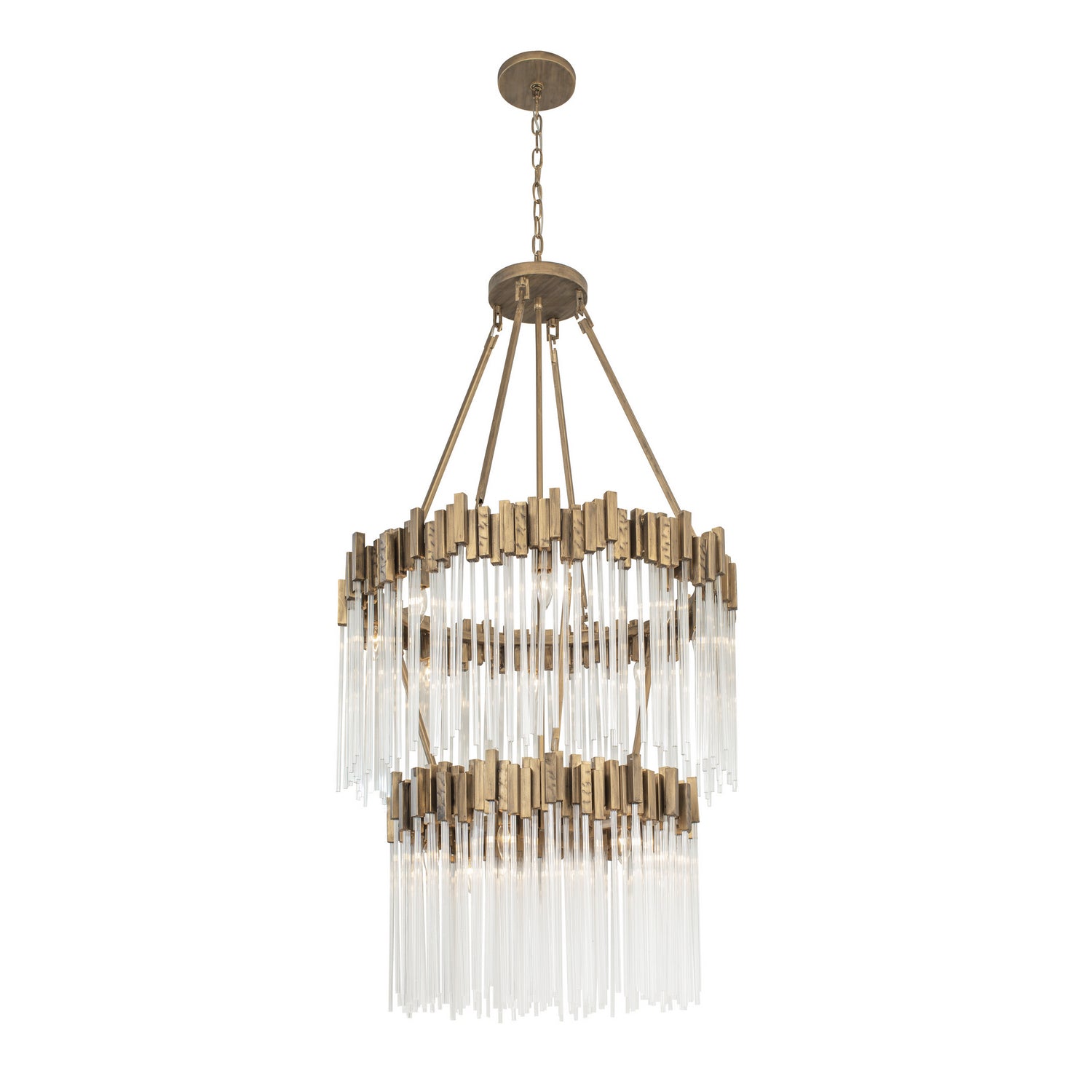 14-Light Crystal Chandelier for Dining Room - Elegant Modern Ceiling Light Fixture with LED Bulbs, Perfect for Home Decor, Living Room, Bedroom, and Wedding Venue Lighting