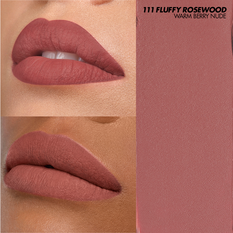 Rouge Artist Velvet Nude Fluffy Rosewood 111 - Soft Matte Lipstick for Women | Long Lasting & Hydrating | Perfect for Everyday Wear, Date Night & Special Occasions