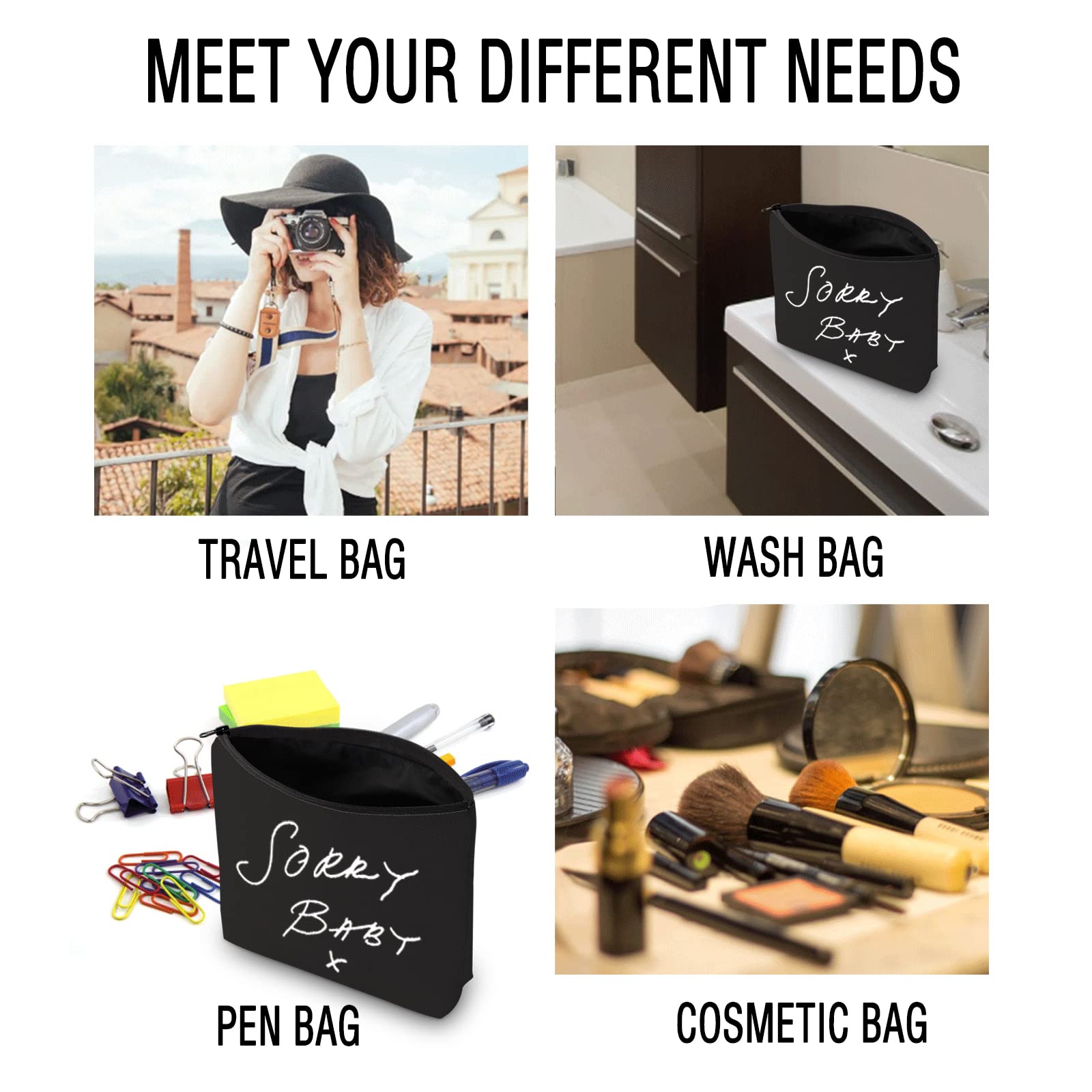 JXGZSO Villanelle & Eve Inspired Makeup Bag - Stylish Cosmetic Zipper Pouch for Women & Girls | Perfect Gift for TV Show Fans, Travel & Daily Makeup Organization