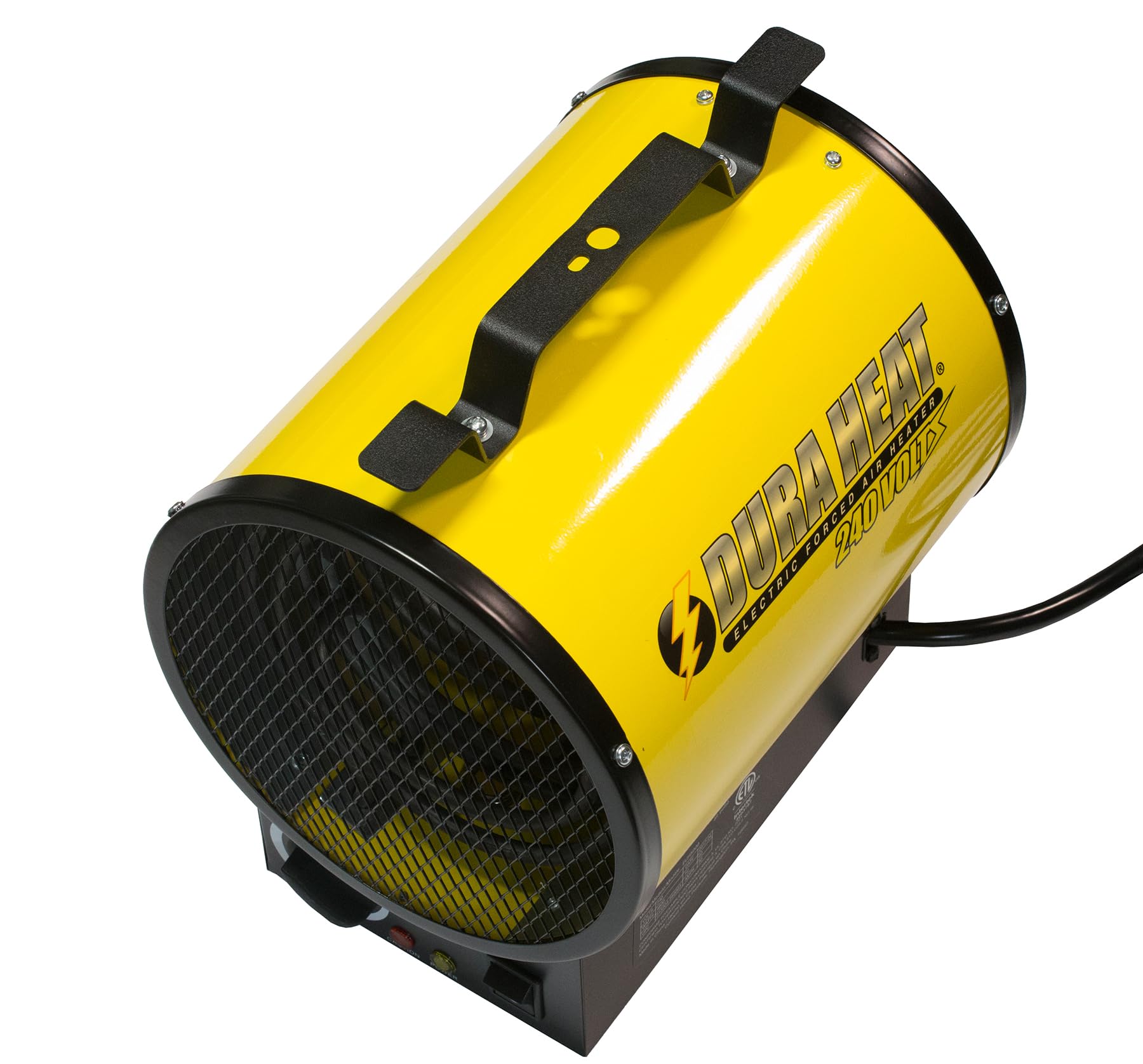 Dura Heat 240V Electric Forced Air Garage Heater with Overheat Protection - Medium Size, Yellow - Perfect for Workshop, Warehouse & Industrial Space Heating