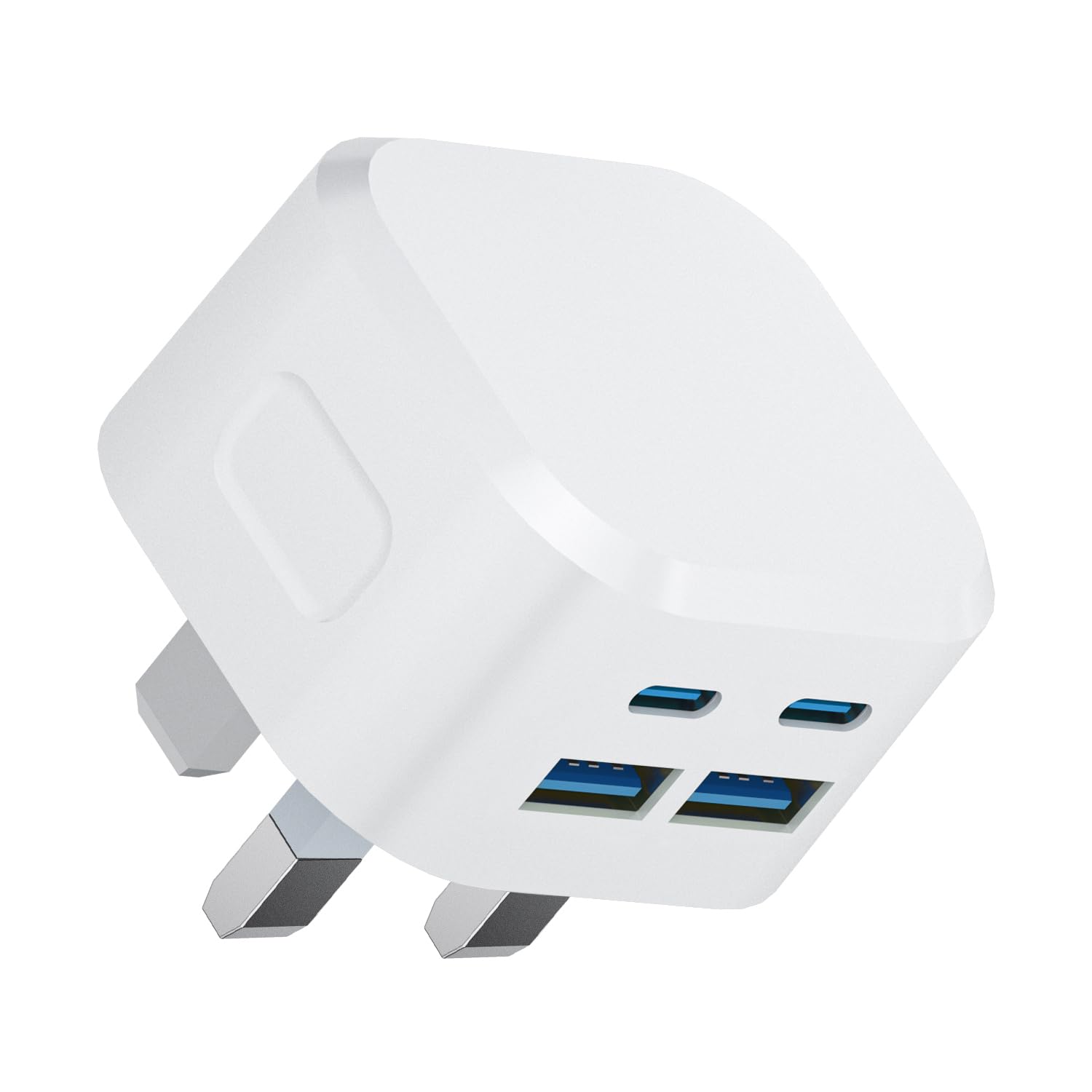40W USB C Fast Charger with 4 Ports - Dual USB C & Dual USB A Wall Charger for iPhone 15/14/13/12/11 Pro Max/SE/XS/XR/8 Plus, iPad, Samsung Galaxy - Compact UK Plug for Home, Office & Travel Charging