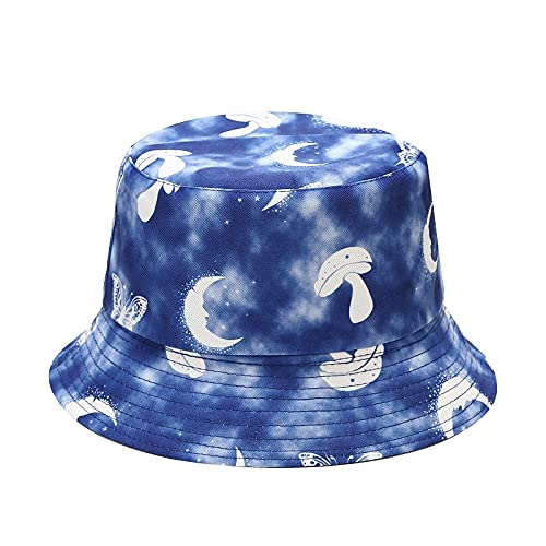Packable Summer Bucket Hats for Women & Men - UV Protection Tie-Dye Beach Sun Hat, Washable & Foldable for Travel, Hiking, and Outdoor Activities