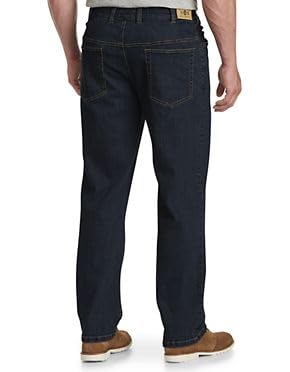 Harbor Bay by DXL Men's Big and Tall Athletic-Fit Stretch Denim Jeans for Casual Wear & Outdoor Activities - Comfortable Relaxed Fit for Large Sizes