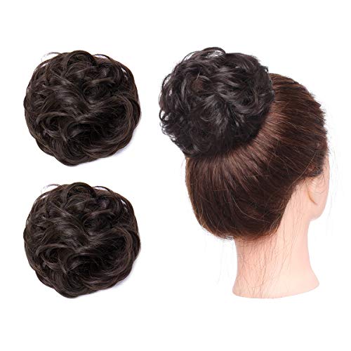 Messy Bun Hair Extension for Curly Hair - Clip-in Updo Hairpiece for Women | Perfect for Weddings, Parties & Everyday Styling