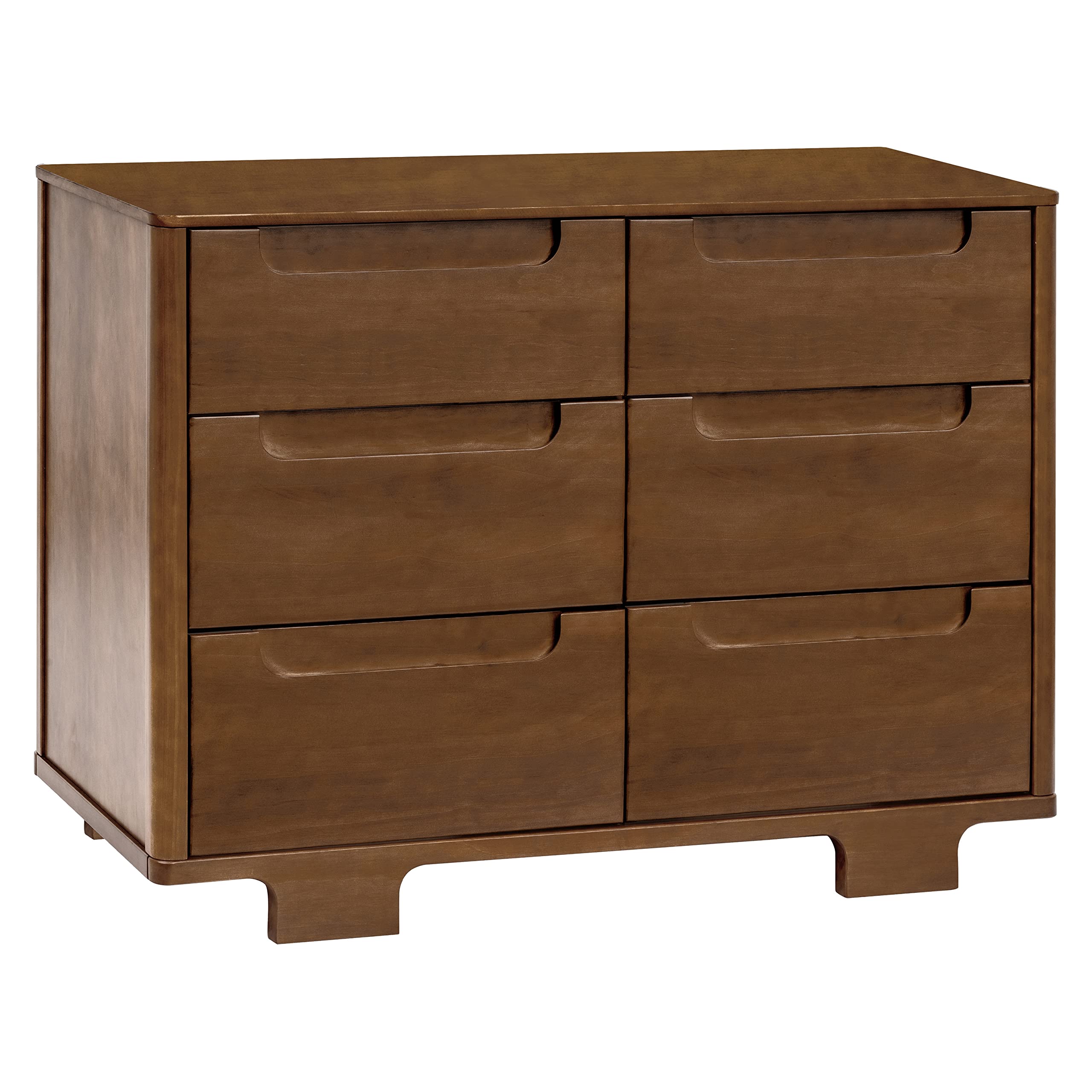 Babyletto Yuzu 6-Drawer Dresser in Natural Walnut - Greenguard Gold Certified Nursery Furniture for Baby Room Organization & Storage