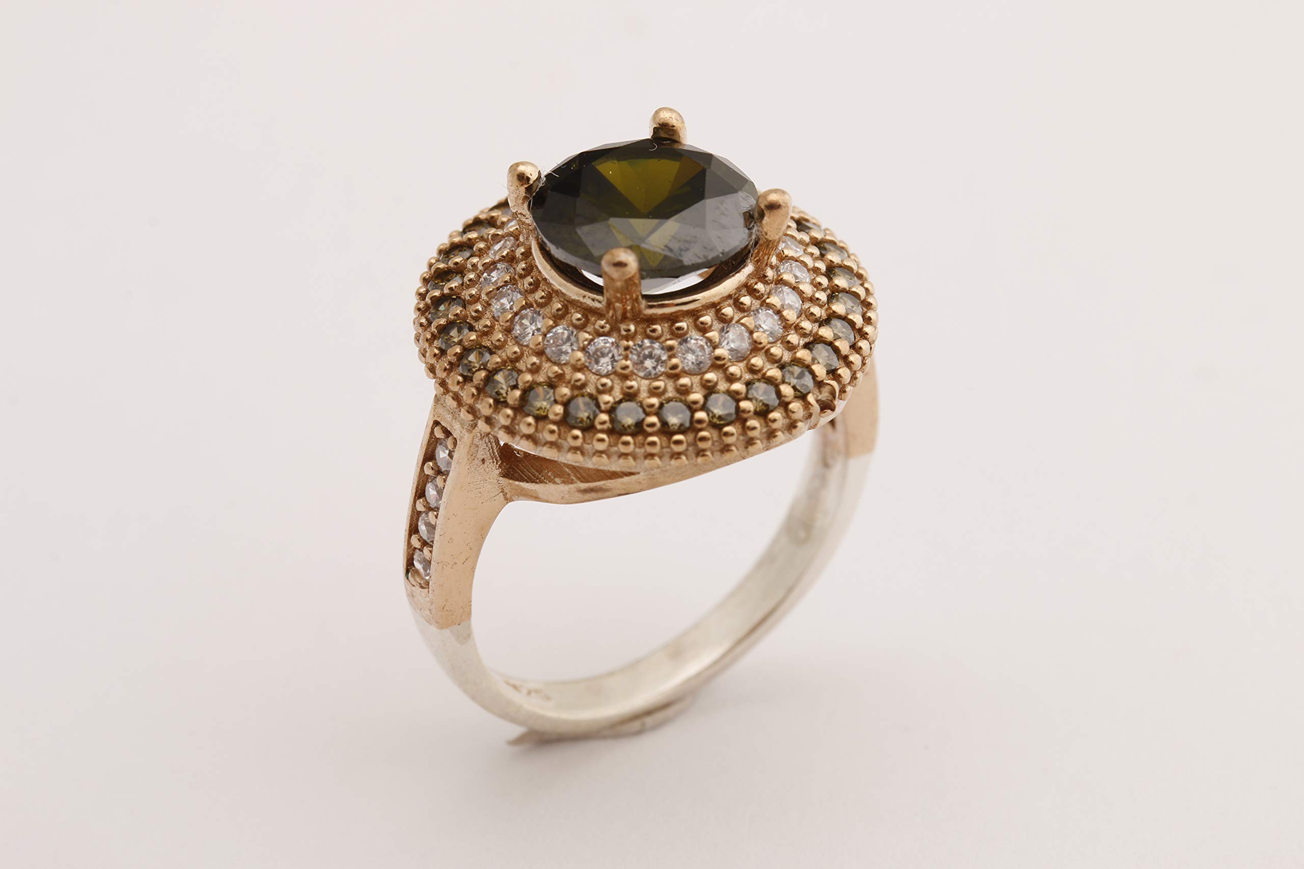 Handmade 925 Sterling Silver Peridot & Topaz Jewelry Set - Earrings, Pendant & Ring (Size Options) | Turkish Artisan Crafted | Perfect for Weddings, Gifts & Special Occasions