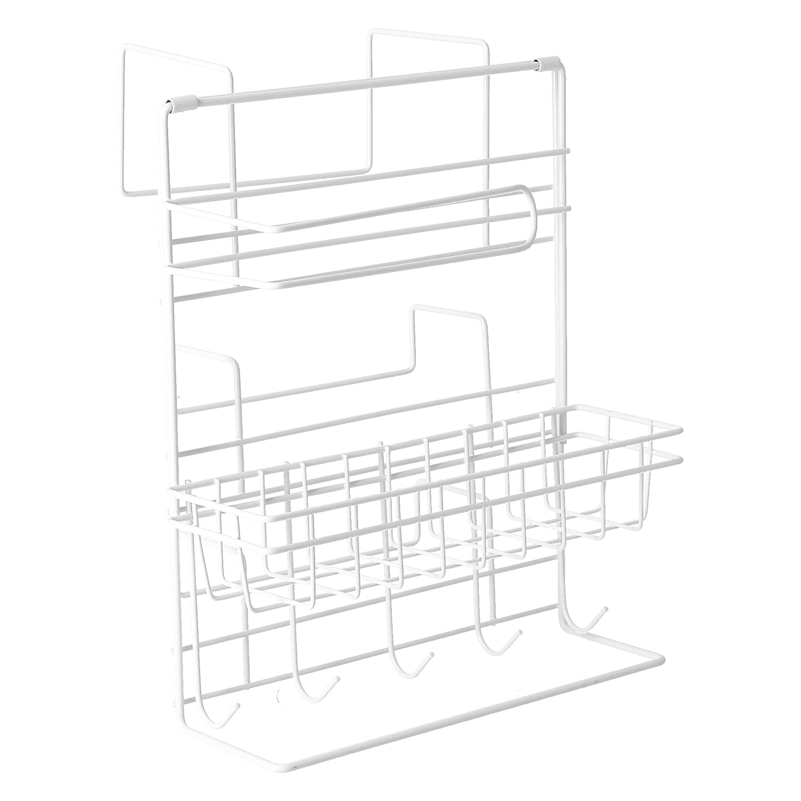 White Matte Finish Mini Fridge Organizer - Space Saving Refrigerator Storage Rack for Beverages, Skincare & Bath Products | Perfect for Dorm, Office, Apartment & RV Organization