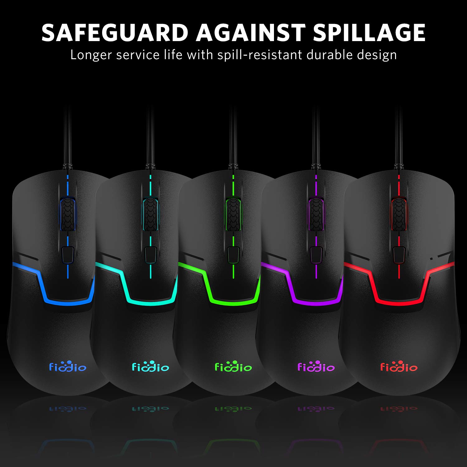Rainbow Gaming Keyboard & Mouse Combo - 104 Keys, 1600 DPI for PC Gamers - Perfect for Esports & Office Work