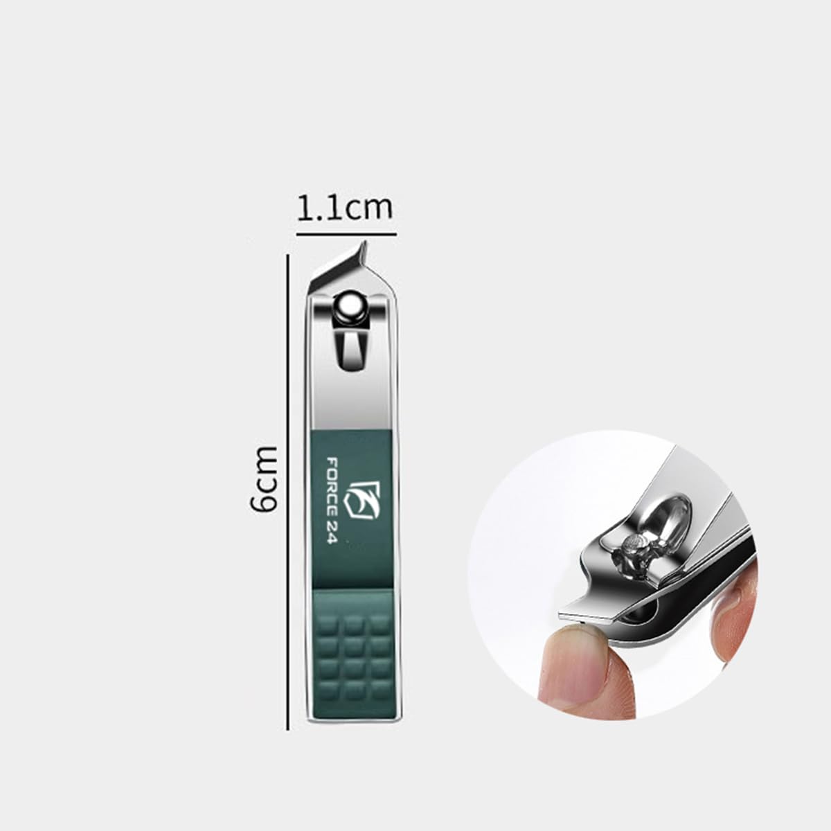 **Force24 Ultra Sharp Nail Clipper Set - 4-Piece Professional Fingernail & Toenail Clippers with Glass File for Men & Women - Perfect for Thick Nails & Travel (Green Set with Box)**    *Ideal for home grooming, travel, salon use, and thick nail care.*
