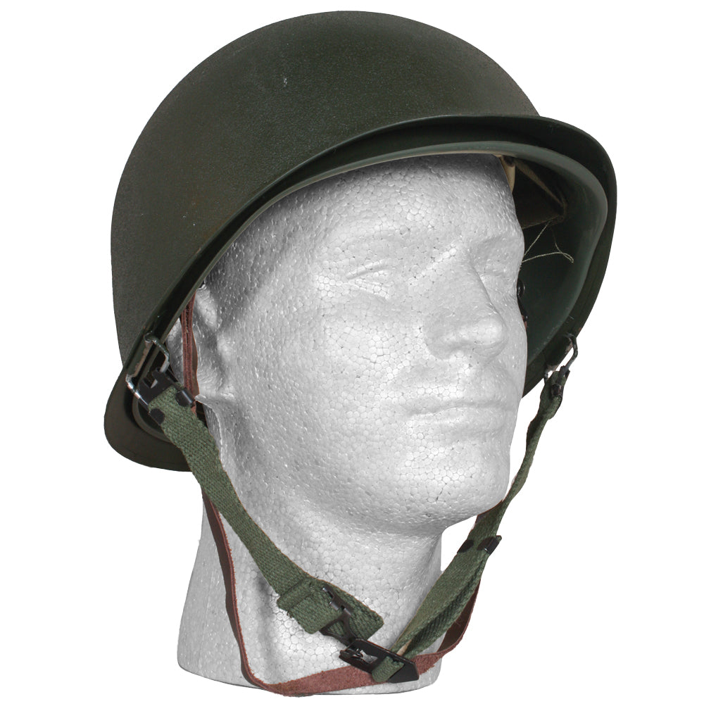 Premium M1 Style Steel Combat Helmet with Removable Liner - Military Reenactment, Airsoft, Paintball & Outdoor Tactical Gear