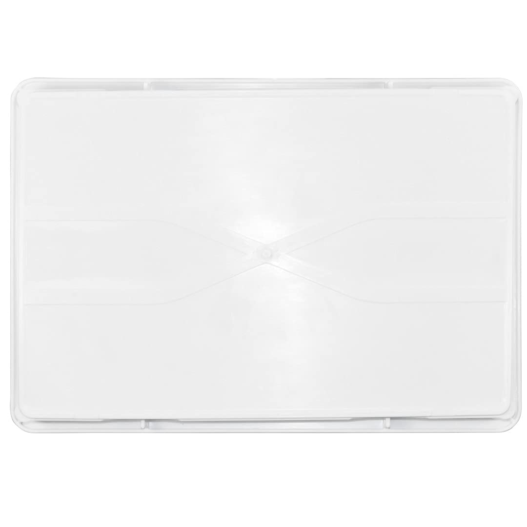 26 x 18 x 3 Inch White Plastic Proofing Box - Stackable Pizza Dough Riser with Lid (Sold Separately), Dishwasher Safe & Durable for Home Bakeries, Restaurants & Commercial Kitchens - Perfect for Bread, Pastry & Pizza Dough Proofing