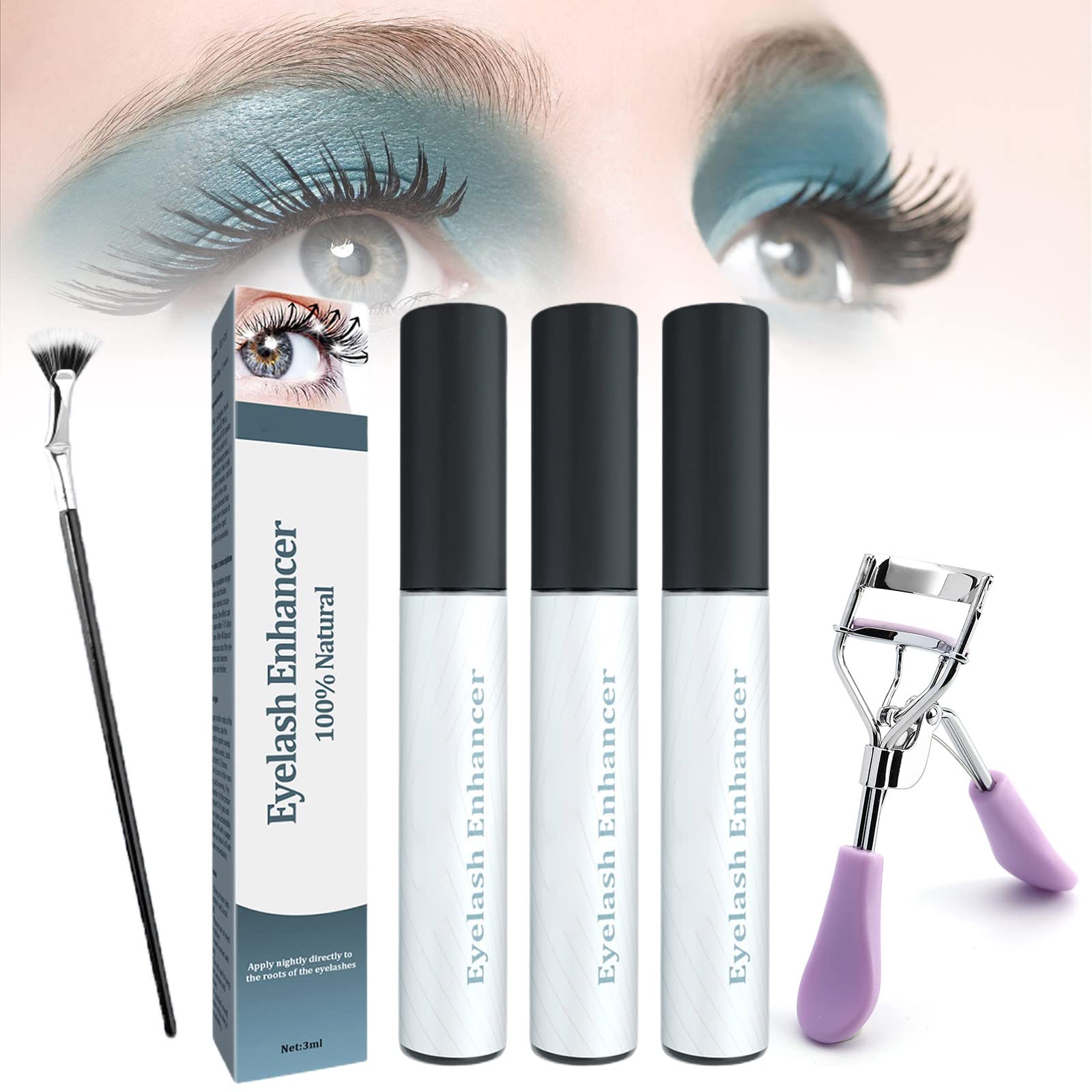 Donubiiu Eyelash Growth Serum for Longer & Thicker Lashes - 3 Pack Lash Enhancing Treatment with Natural Ingredients - Perfect for Daily Use, Special Occasions & Lash Care Routine