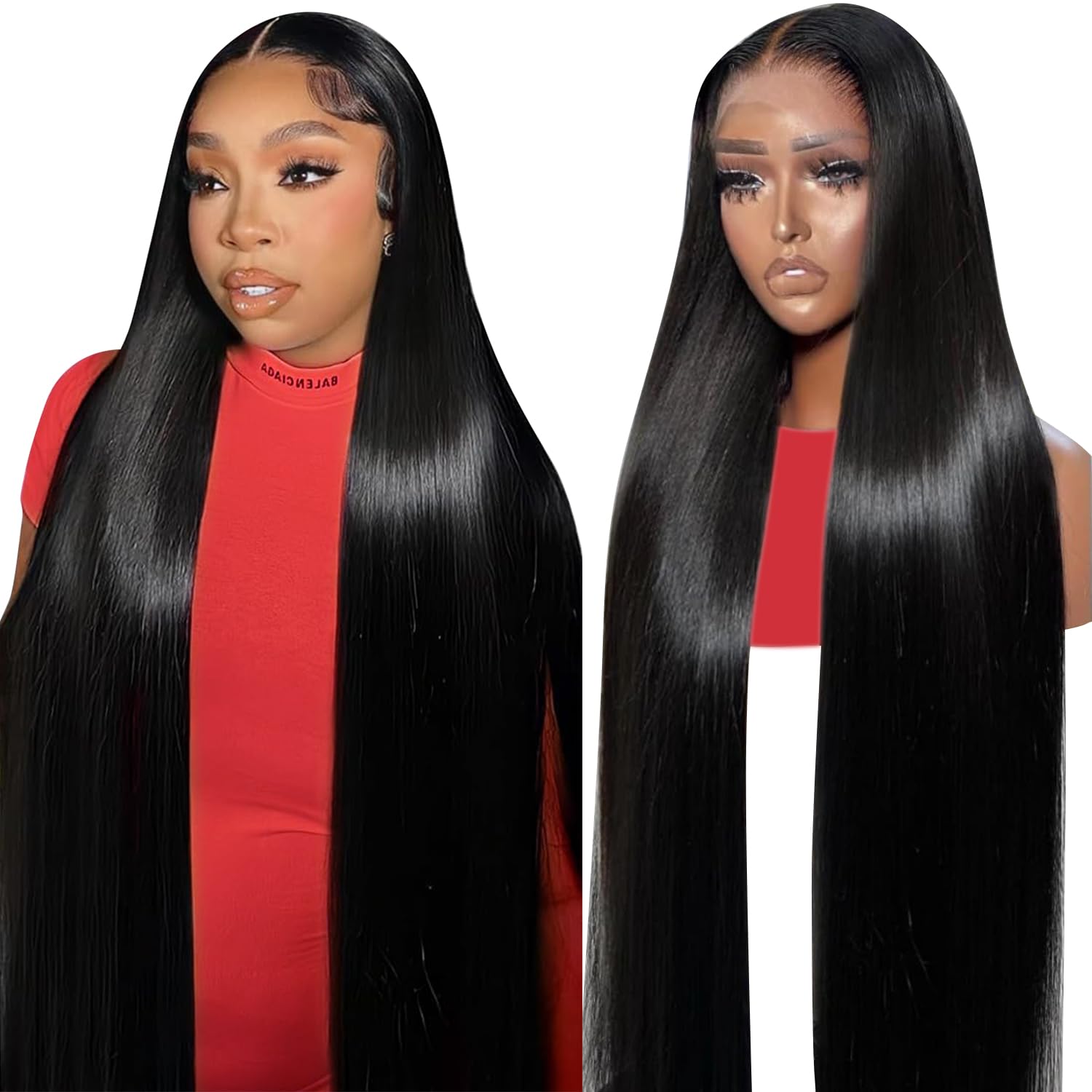 26 Inch Straight Lace Front Human Hair Wig - 250% Density 13x6 HD Lace - Glueless Pre-Plucked Natural Hairline for Women - Perfect for Daily Wear, Cosplay & Special Occasions