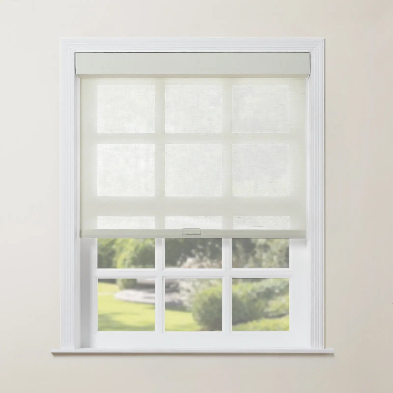 Rae Natural Jute Woven Wood Roller Shades Cordless - Eco-Friendly Window Coverings for Living Room, Bedroom & Home Decor