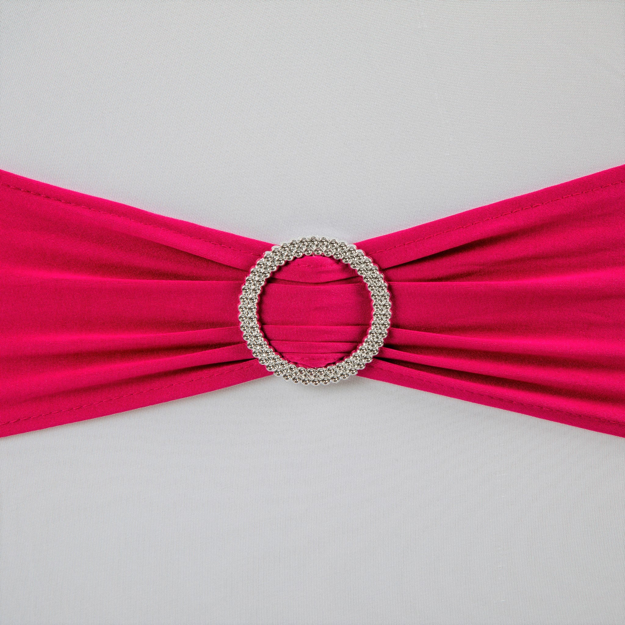 Stretchable Spandex Chair Band with Buckle - Fuchsia Pink for Office, Home, and Gym Use
