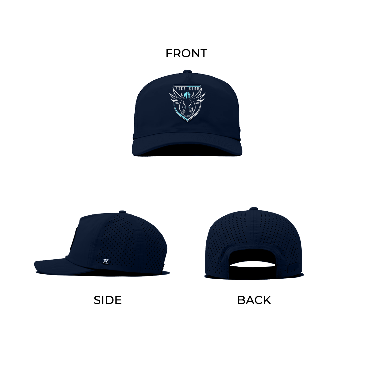 Excelsior Navy Blue Baseball Cap for Men & Women - Stylish Adjustable Dad Hat for Outdoor Sports, Casual Wear & Sun Protection