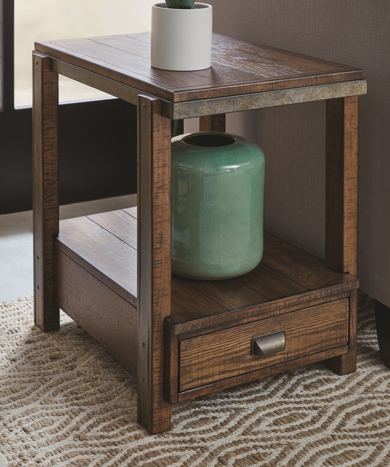 Victor Collection Condo Size Coffee Table and End Table Set - Modern Small Space Living Room Furniture for Apartments, Dorms & Studio Decor