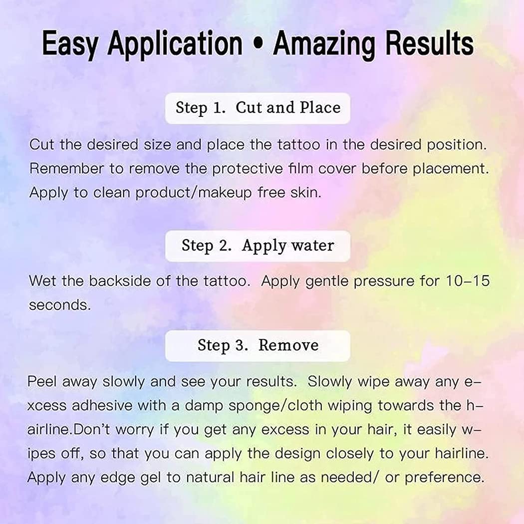 Dorakitten DIY Waterproof Hair Stickers - Unisex Fashion Hair Accessories for Styling & Forehead Decoration | Perfect for Cosplay, Parties & Daily Wear