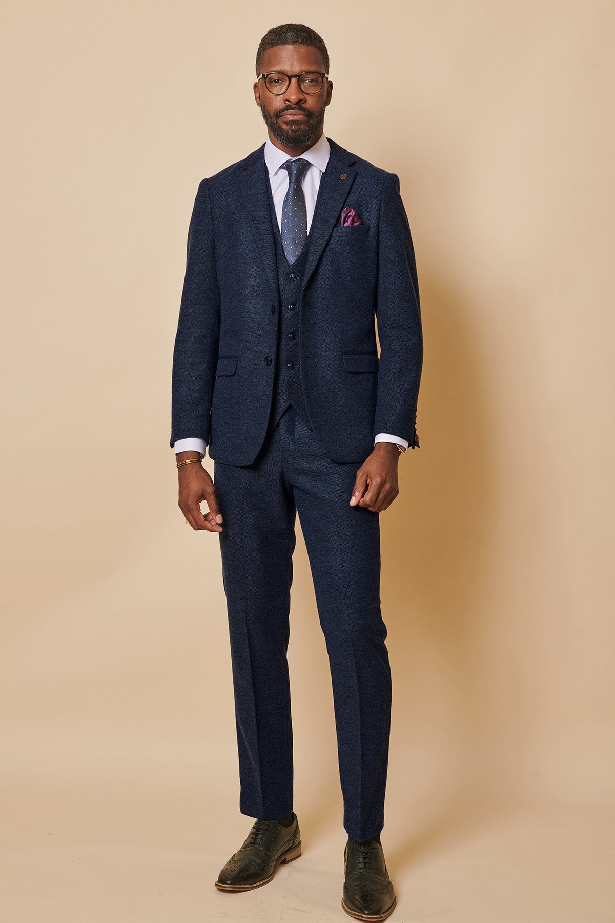 Everton FC Séamus Coleman MARLOW Navy Tweed Suit - Official Licensed Football Jersey for Matchday & Casual Wear