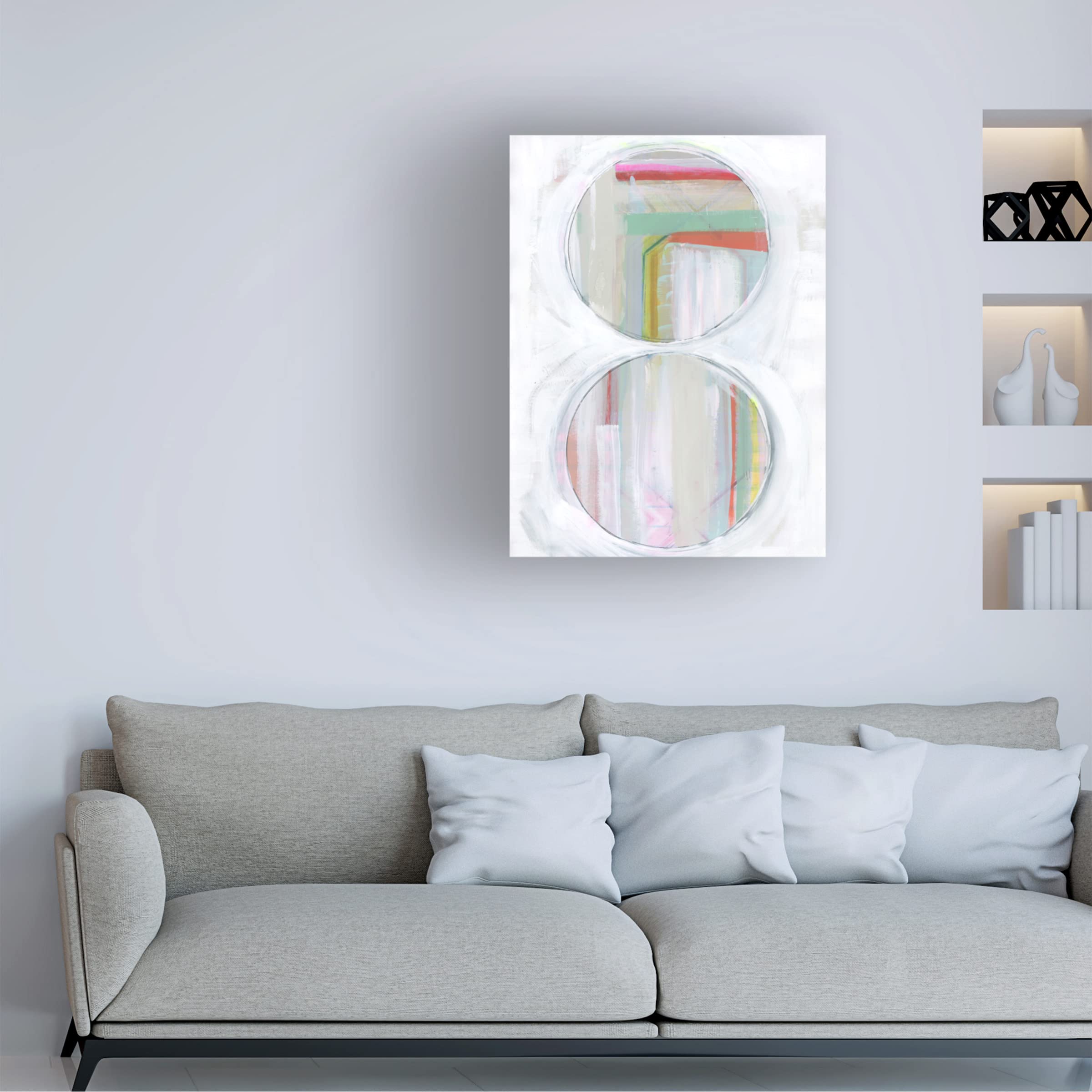 Bellissimo Art 'Art in Whites V' Canvas Wall Art - 35x47 Inches, Modern Home Decor for Living Room, Bedroom & Office | Trademark Fine Art Collection