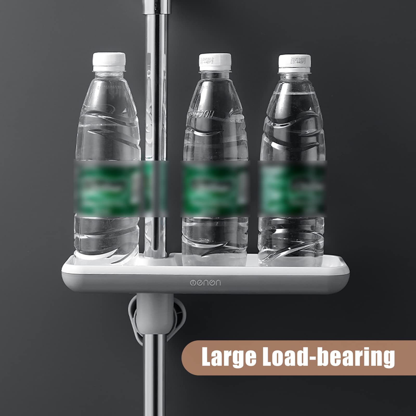 EXCLUZO Adjustable Height Shower Caddy Shelf - Rotatable & Detachable Shower Organizer for Shampoo, Soap & Bathroom Essentials - Perfect for Small Spaces & Apartment Showers