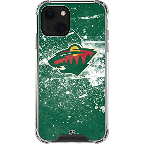 Skinit Clear iPhone 13 Case - Officially Licensed NHL Minnesota Wild Frozen Hockey Design | Slim Protective Phone Cover for iPhone 13 | Perfect for Hockey Fans, Game Days & Everyday Use