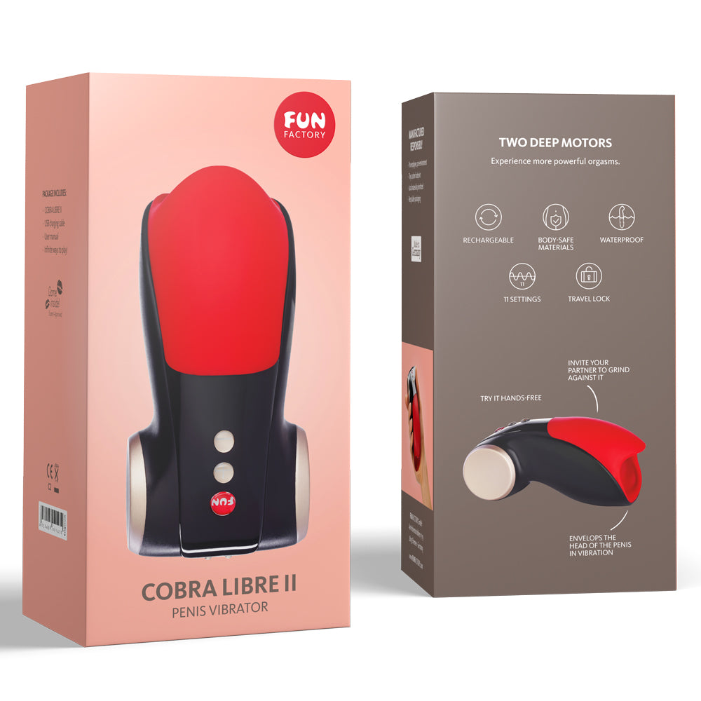 Fun Factory Cobra Libre 2 - Powerful Male Vibrator for Enhanced Pleasure | Perfect for Solo Play & Couples Intimacy