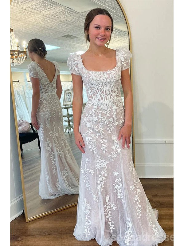 Elegant Mermaid Square Neck Long Prom Dresses for Women - Formal Evening Gowns for Party, Homecoming, Wedding & Special Occasions - Style #13742