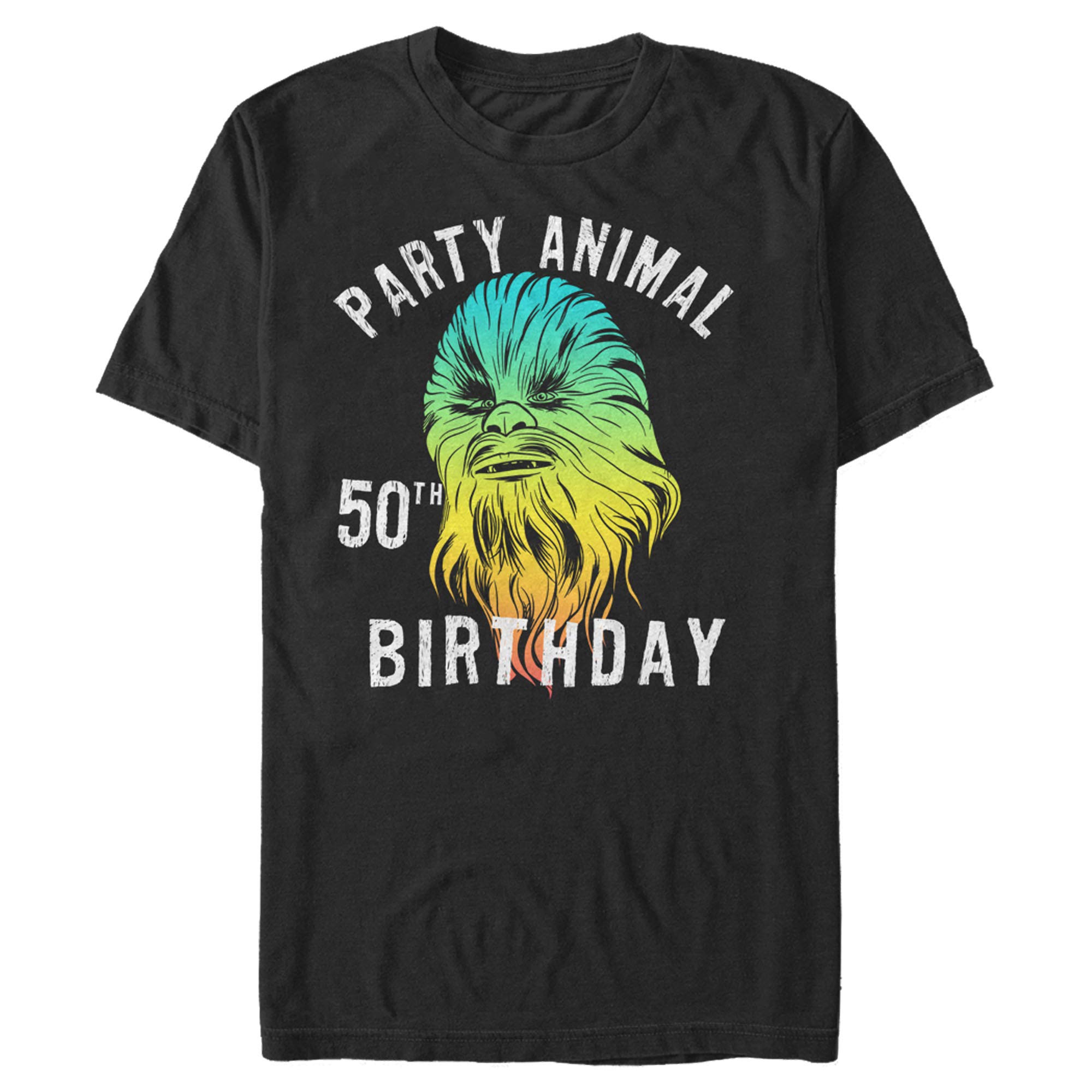 Men's Star Wars Chewbacca 50th Birthday Graphic T-Shirt - Funny Chewie Party Animal Design for Fans, Gifts & Cosplay Events