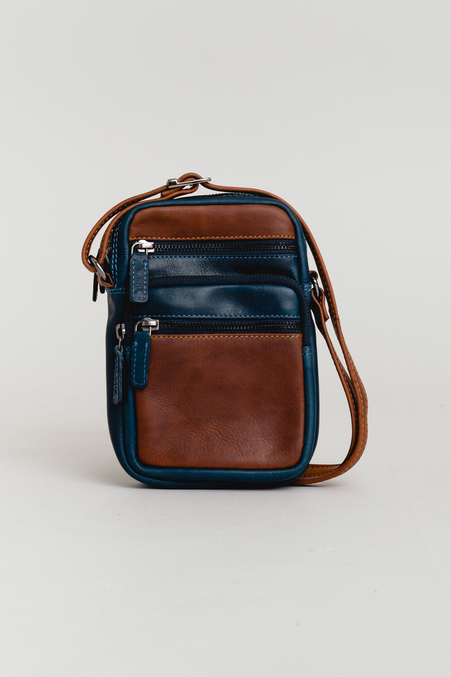 Vintage Adrian Klis 1929 Leather Organizer - Blue & Tan Classic Style for Office, Travel & Daily Use