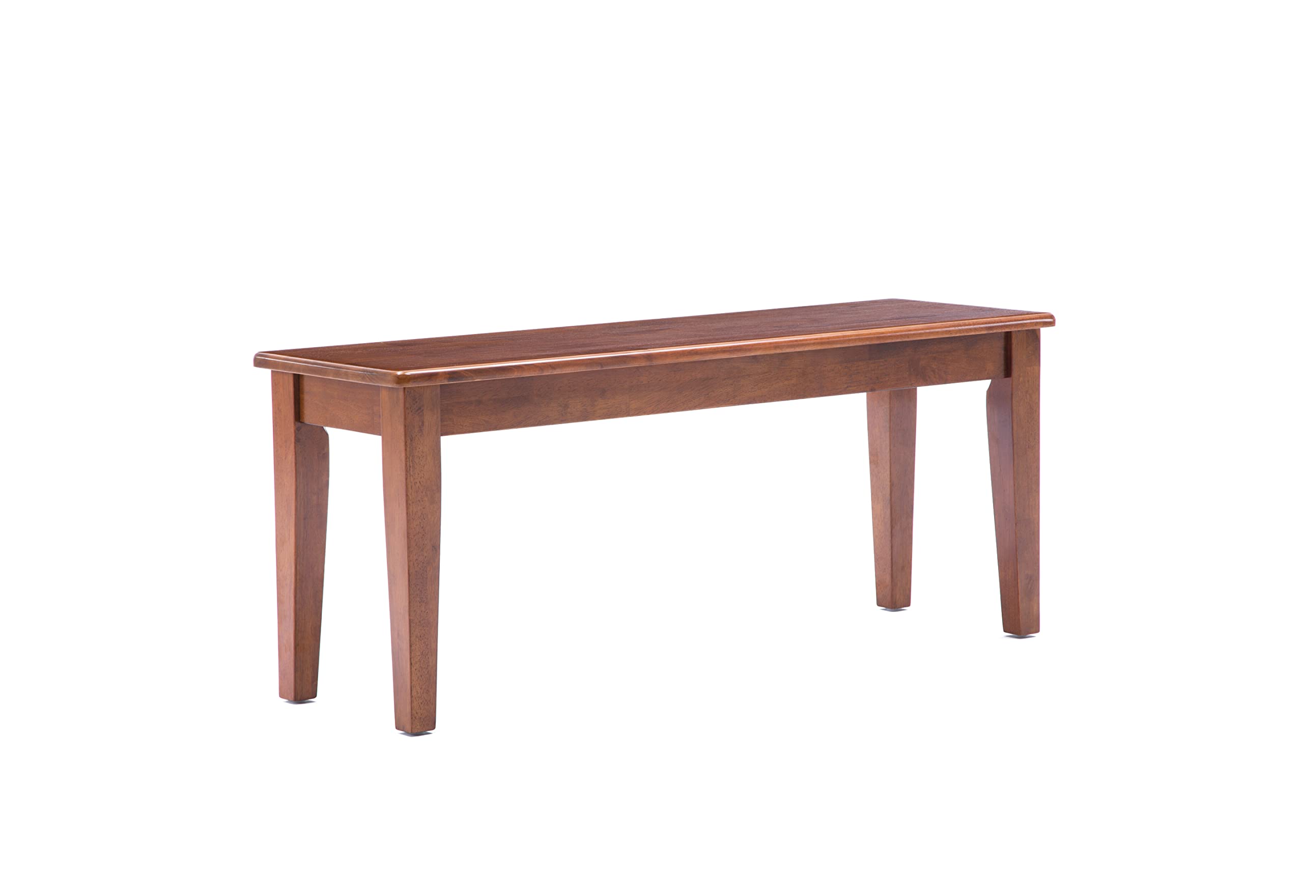 Premium Boraam Walnut Shaker Bench - Solid Wood Entryway Seating with Storage | Perfect for Hallway, Bedroom, or Mudroom Organization