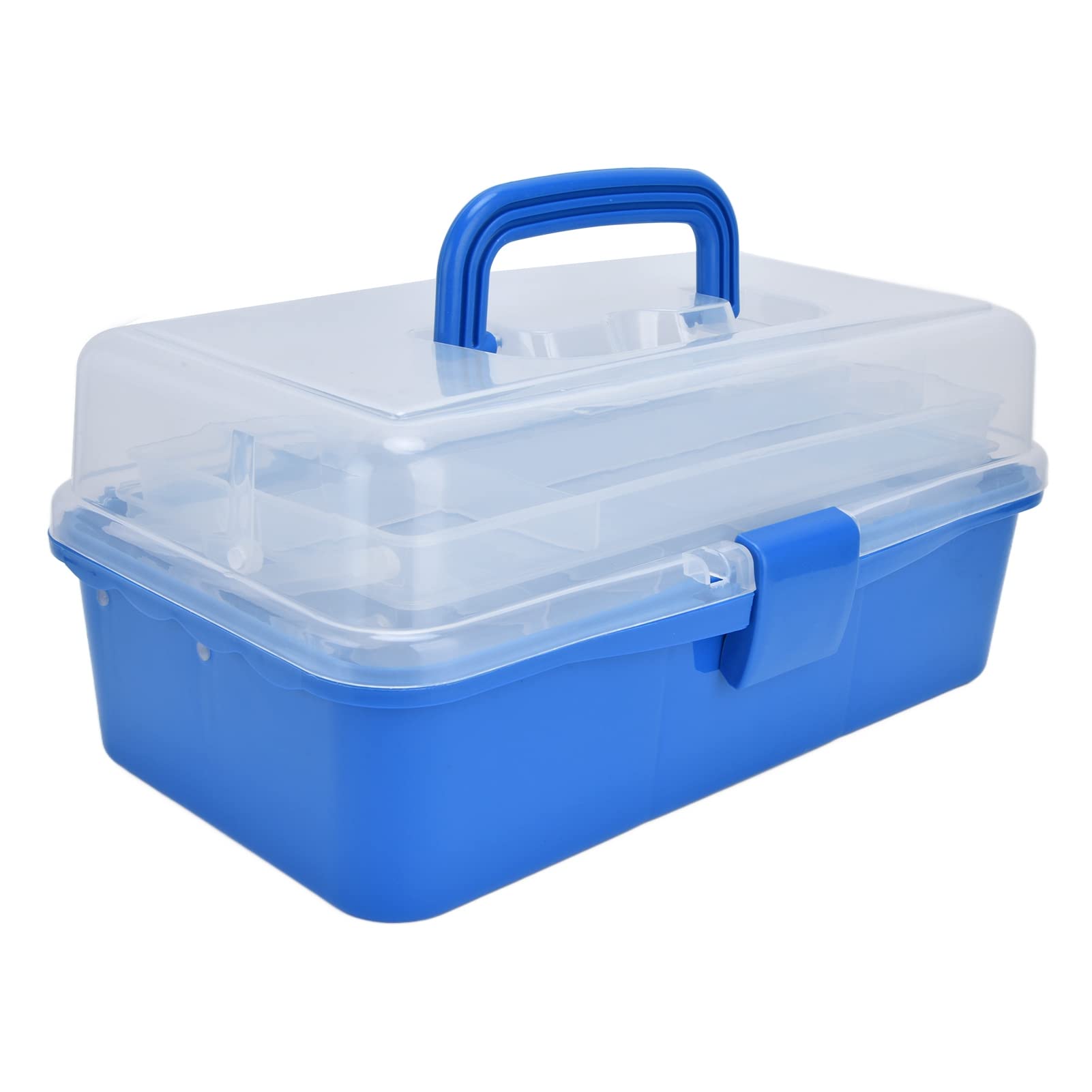 3 Layer Plastic Tool Organizer with Ergonomic Handle - Storage Box for Electronic Components, Craft Supplies & DIY Tools - Perfect for Workshop, Garage & Home Organization