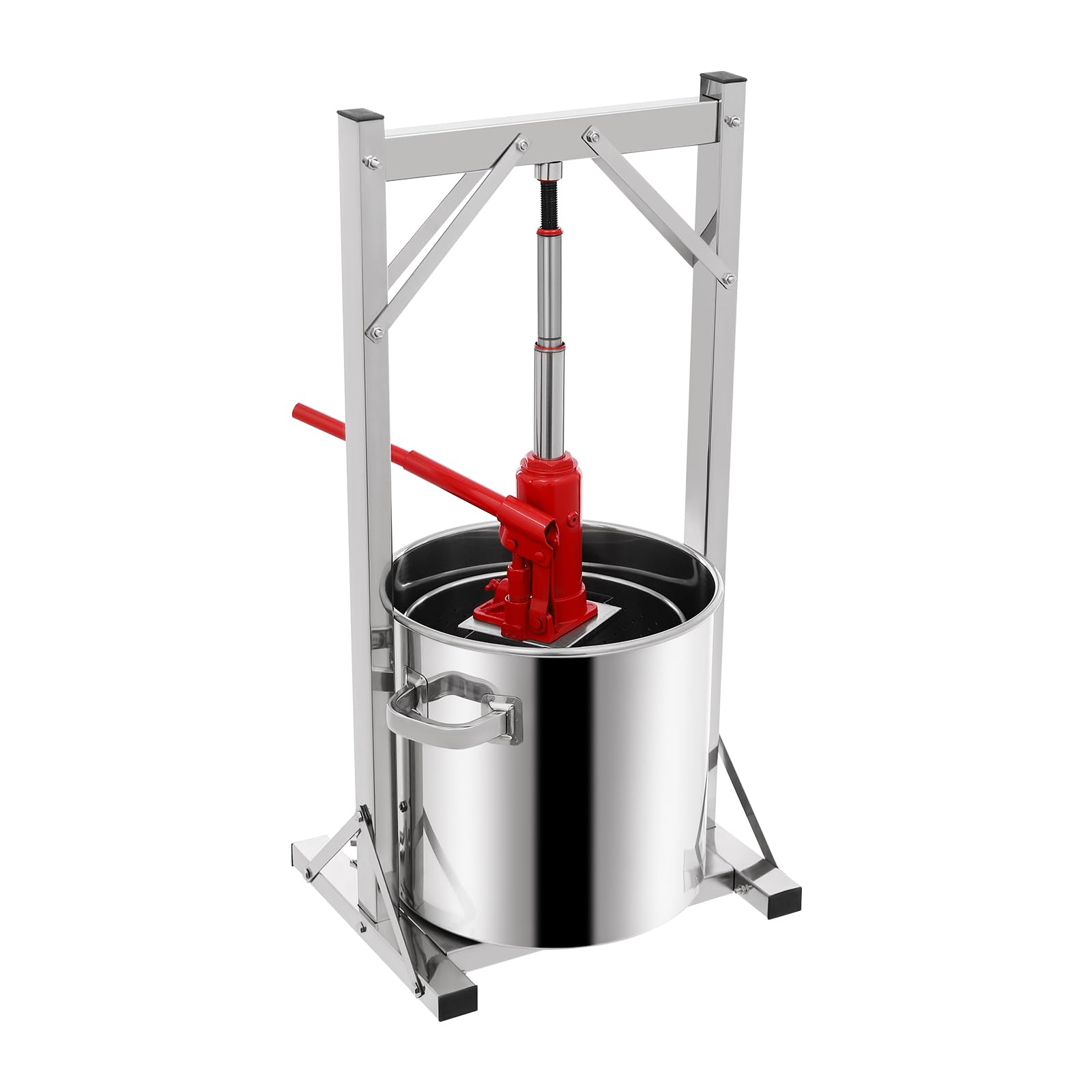 22L Large Capacity Manual Fruit Wine Press - Hydraulic Grape, Apple, Cider Press for Home Brewing | Perfect for Wine Making, Vegetable Juicing, Honey & Olive Oil Extraction | Great for Home Brewers, Farmers Markets & DIY Enthusiasts