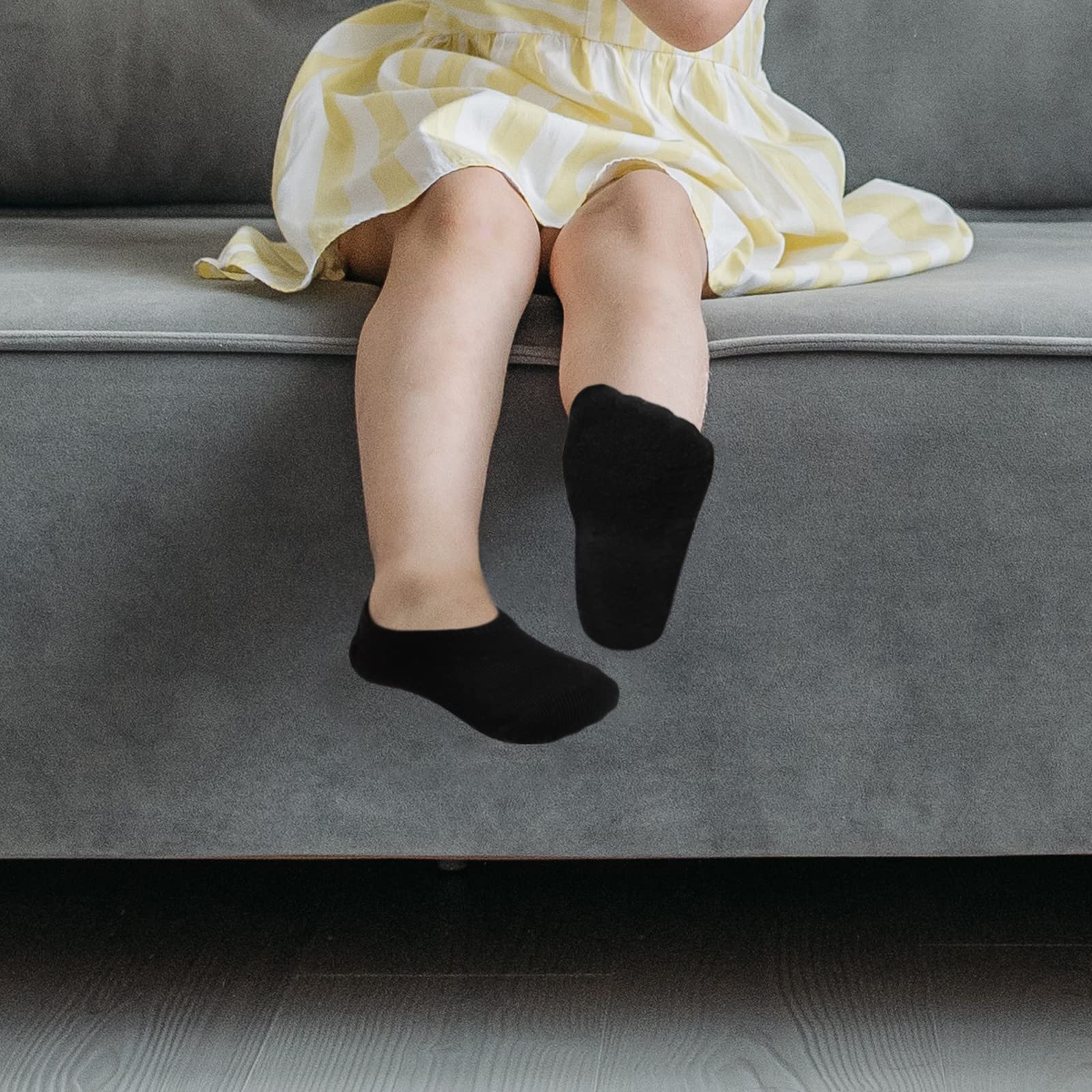 Witwot 10 Pairs No Show Socks for Kids - Breathable Non Slip Low Cut Ankle Socks for Girls & Boys - Perfect for School, Sports & Daily Wear