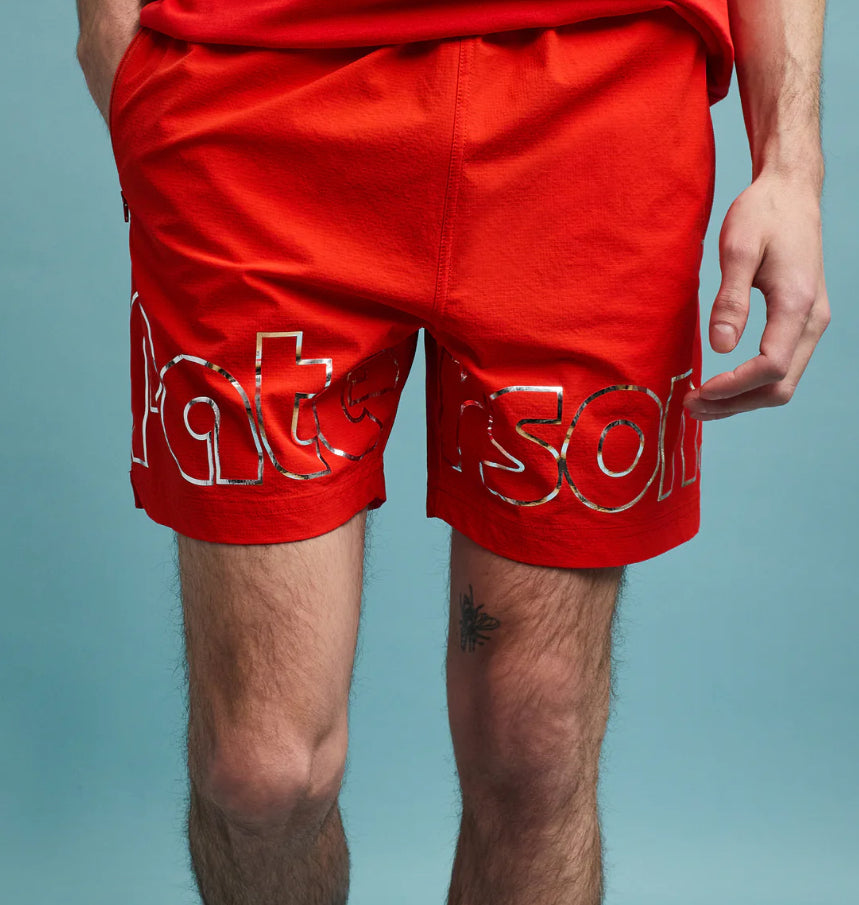 PATERSON LEAGUE Love Shorts - Women's Fashion Casual Red Shorts for Summer, Beach, and Outdoor Activities