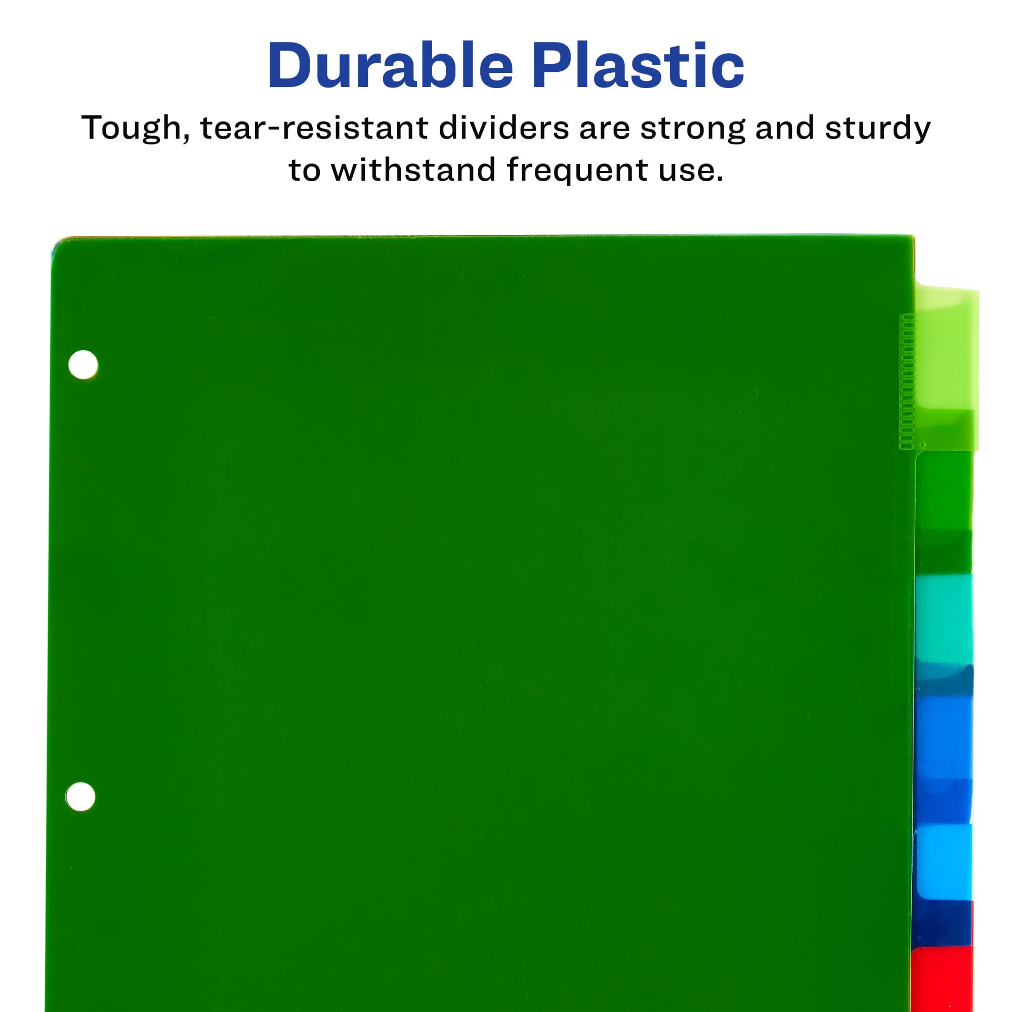 Avery 8-Tab Plastic Binder Dividers for 3-Ring Binders - Multicolor Insertable Big Tabs, 24 Sets (11901) - Perfect for School, Office & Home Organization