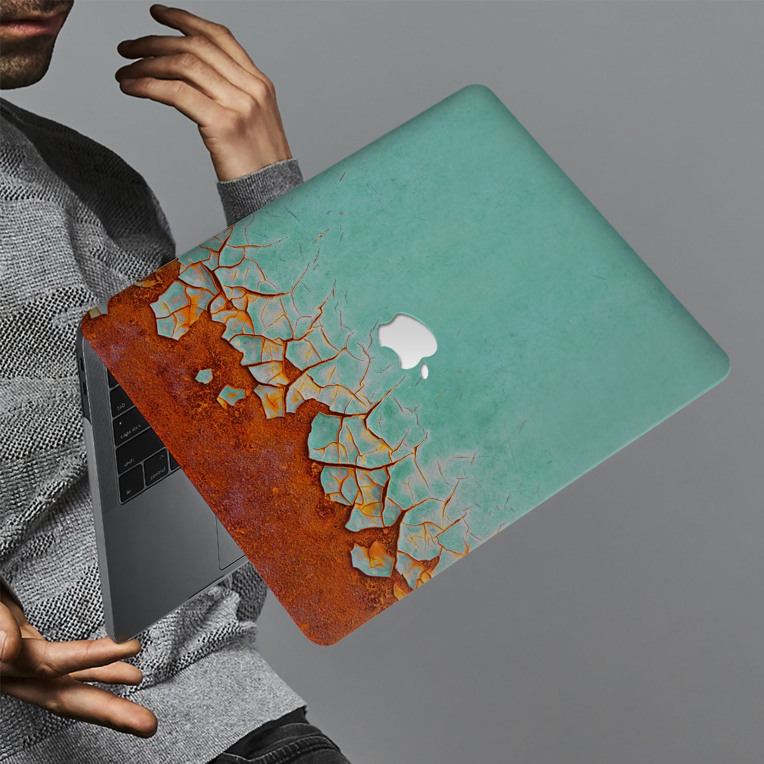 Premium MacBook Pro/Air Protective Case - Rusted Metal Design | Durable & Stylish Cover for Work, Travel & Everyday Use