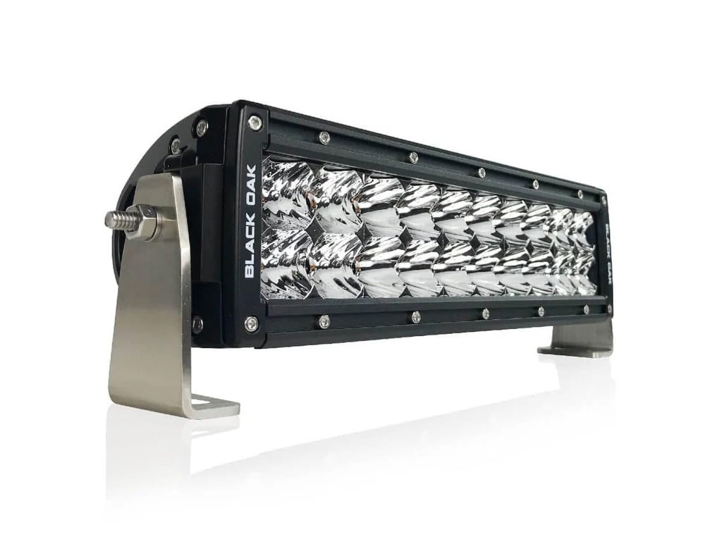 10-Inch Black Oak LED Light Bar with Combo Optics V2 - 5W Waterproof IP69K Rated Double Row Off-Road Light for UTV, ATV, Roof Rack, Dunes & Desert Riding - Perfect for Night Off-Roading Adventures and Extreme Outdoor Conditions