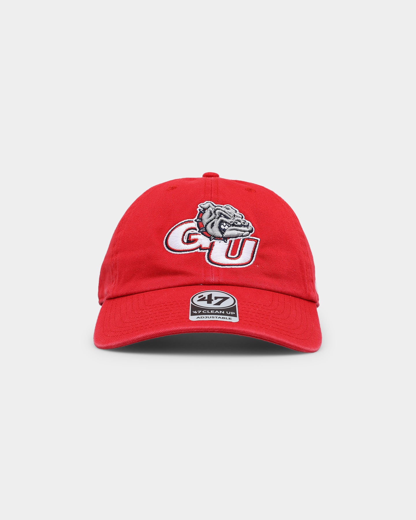 47 Brand Gonzaga Bulldogs '47 Clean Up Strapback Red Adjustable Hat - Official NCAA Basketball Fan Gear for Men & Women - Perfect for Game Day, Tailgating and Casual Wear