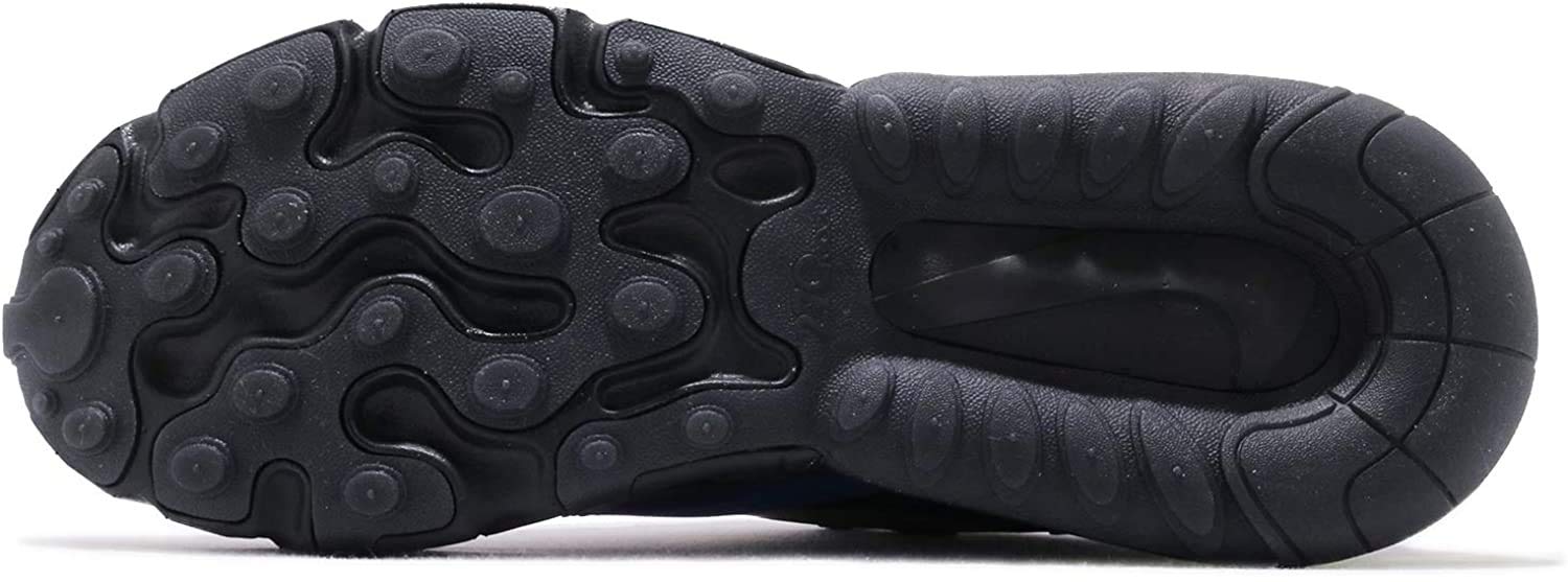 Nike Air Max 270 React Men's Running Shoes - Black/University Gold/Deep Royal Blue - Size 8.5 | Lightweight Cushioned Sneakers for Jogging, Gym Workouts & Casual Wear