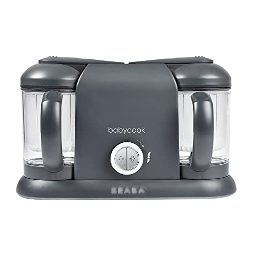 BEABA Babycook Duo 4-in-1 Baby Food Maker & Steamer - 9.1 Cup for Homemade Baby Food at Home