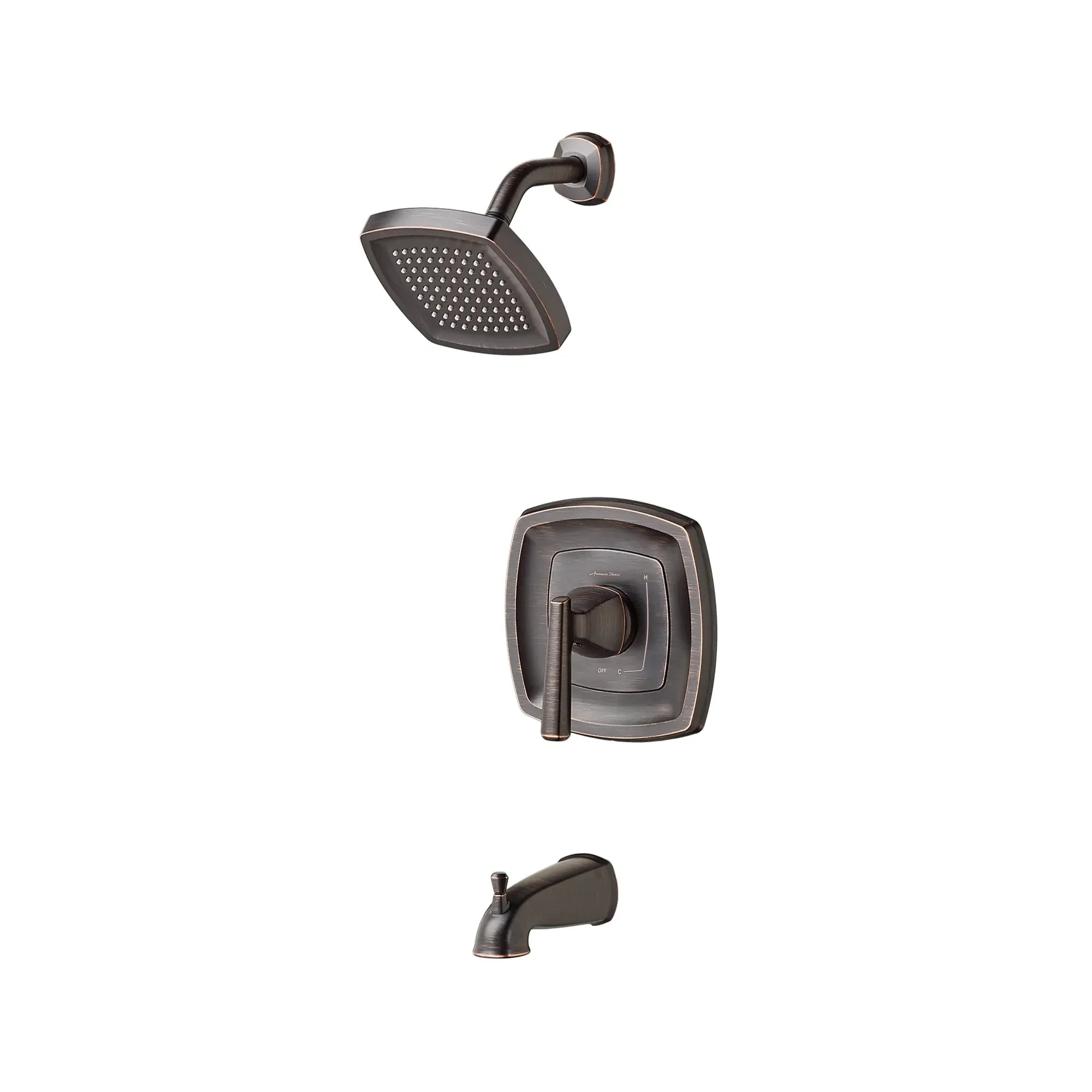 Edgemere® 2.5 GPM Tub and Shower Trim Kit with Showerhead - Double Ceramic Pressure Balance Cartridge & Lever Handle - Perfect for Bathroom Renovation and Modern Home Upgrade
