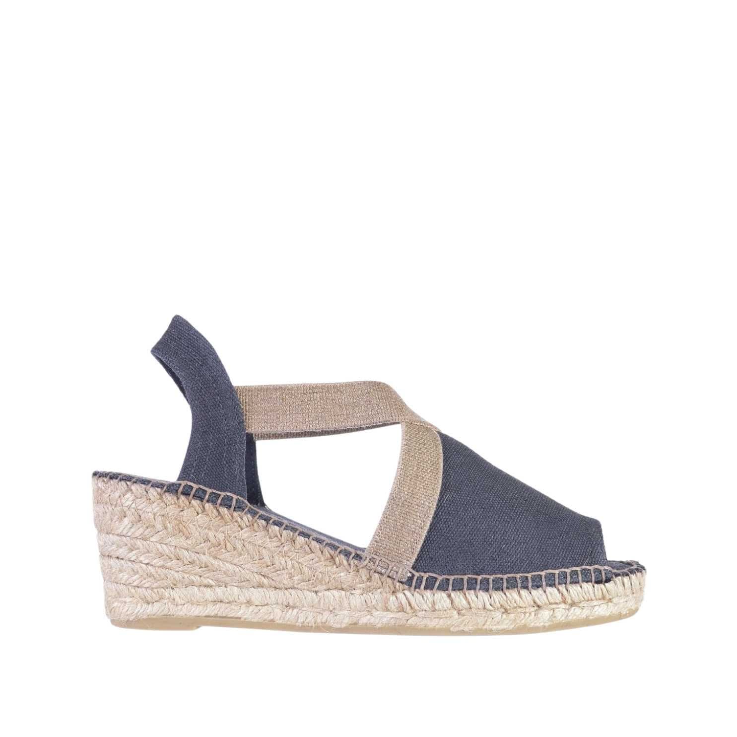 Women's Plain Canvas Wedge Espadrille Shoes - Breda V Comfortable Summer Casual Flats for Beach, Vacation & Everyday Wear