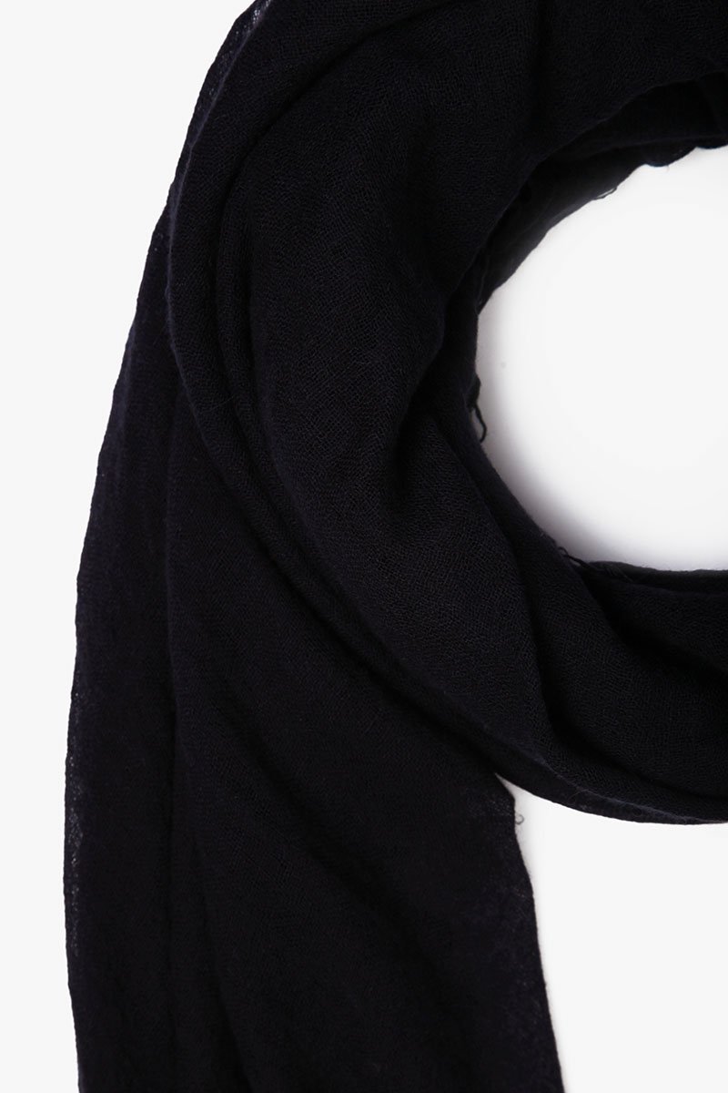 Luxury Cashmere Silk Blend Scarf - Soft Warm Winter Wrap for Women & Men - Elegant Black Fashion Accessory for Office, Travel & Gifting