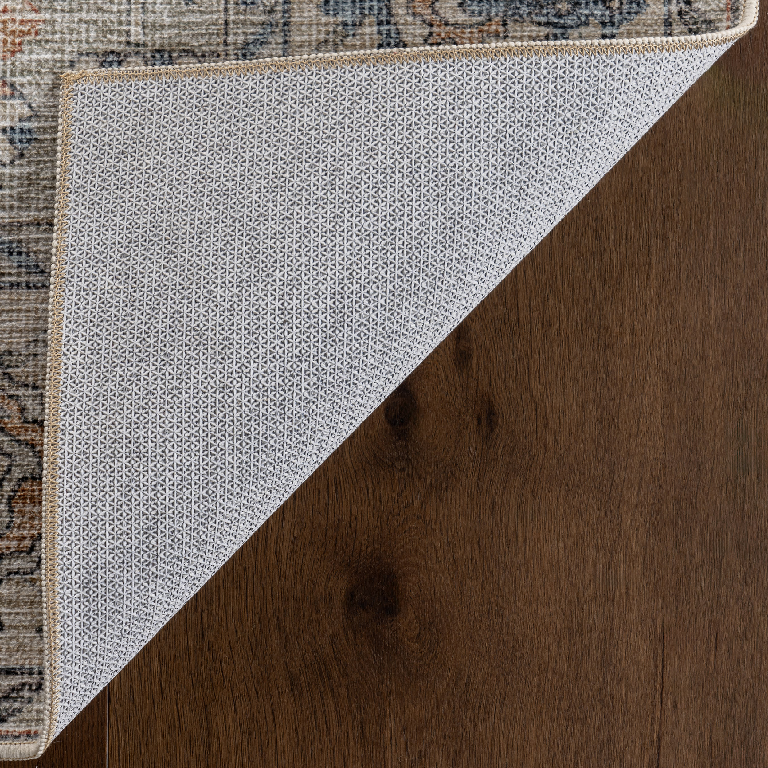 Atrium Medallion Spill Proof Washable Rug - Taupe Color Non-Slip Area Rug for Living Room, Bedroom, Kitchen | Perfect for High Traffic Areas & Pet Friendly Homes