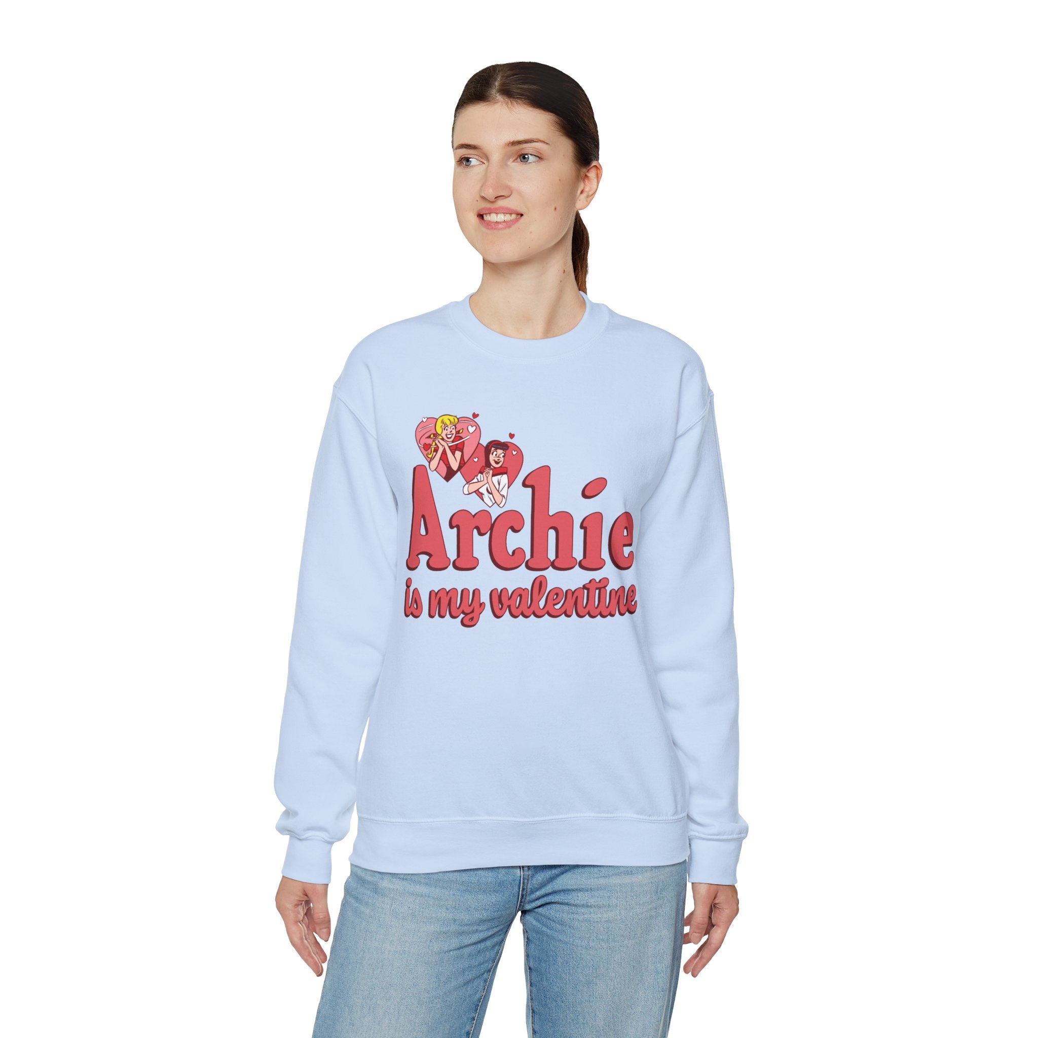 Archie Comics Valentine's Day Unisex Heavy Blend Crewneck Sweatshirt - Betty & Veronica Graphic | Couples Matching, Gift for Him/Her | Valentine's Day Outfit, Comic Book Fan Apparel