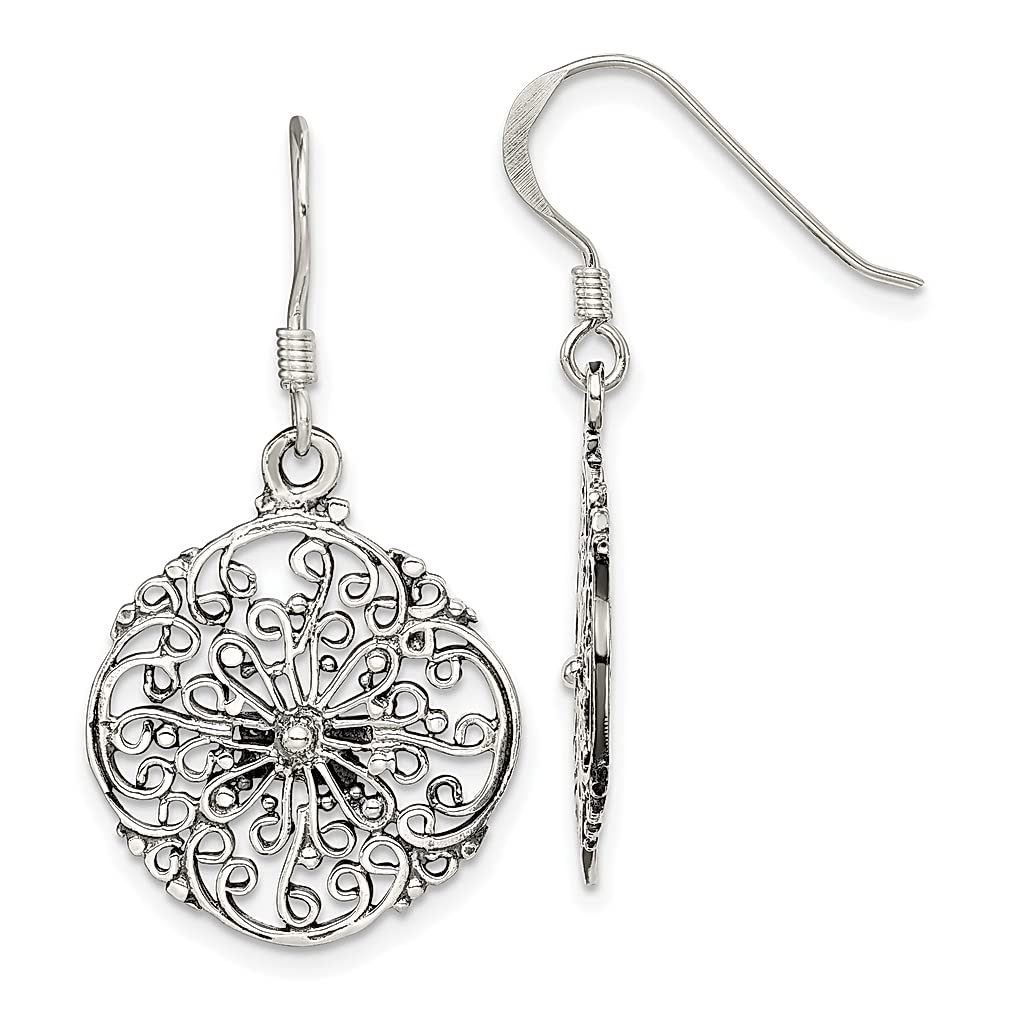 925 Sterling Silver Filigree Drop Dangle Chandelier Earrings for Women | Elegant Fine Jewelry Gift for Her | Perfect for Weddings, Parties & Special Occasions