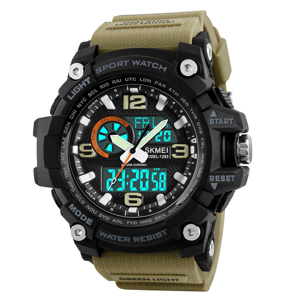SKMEI Military Digital Watch for Men - Waterproof Sports Watch with LED & Stopwatch for Outdoor Activities